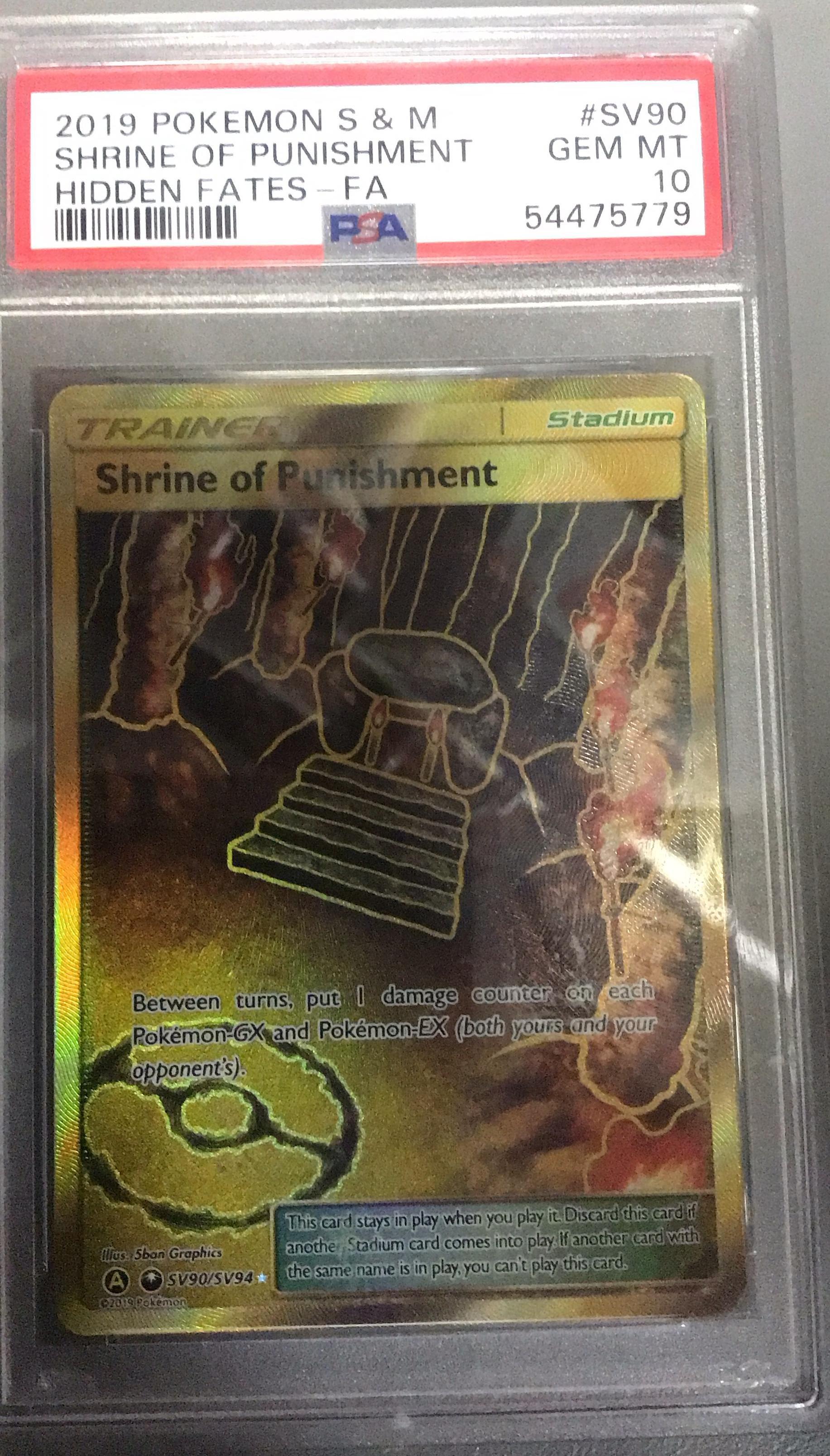 2019 Pokemon Sun & Moon Hidden Fates Sv90 Full Art/shrine Of Punishment PSA  10 Graded Card | GameStop
