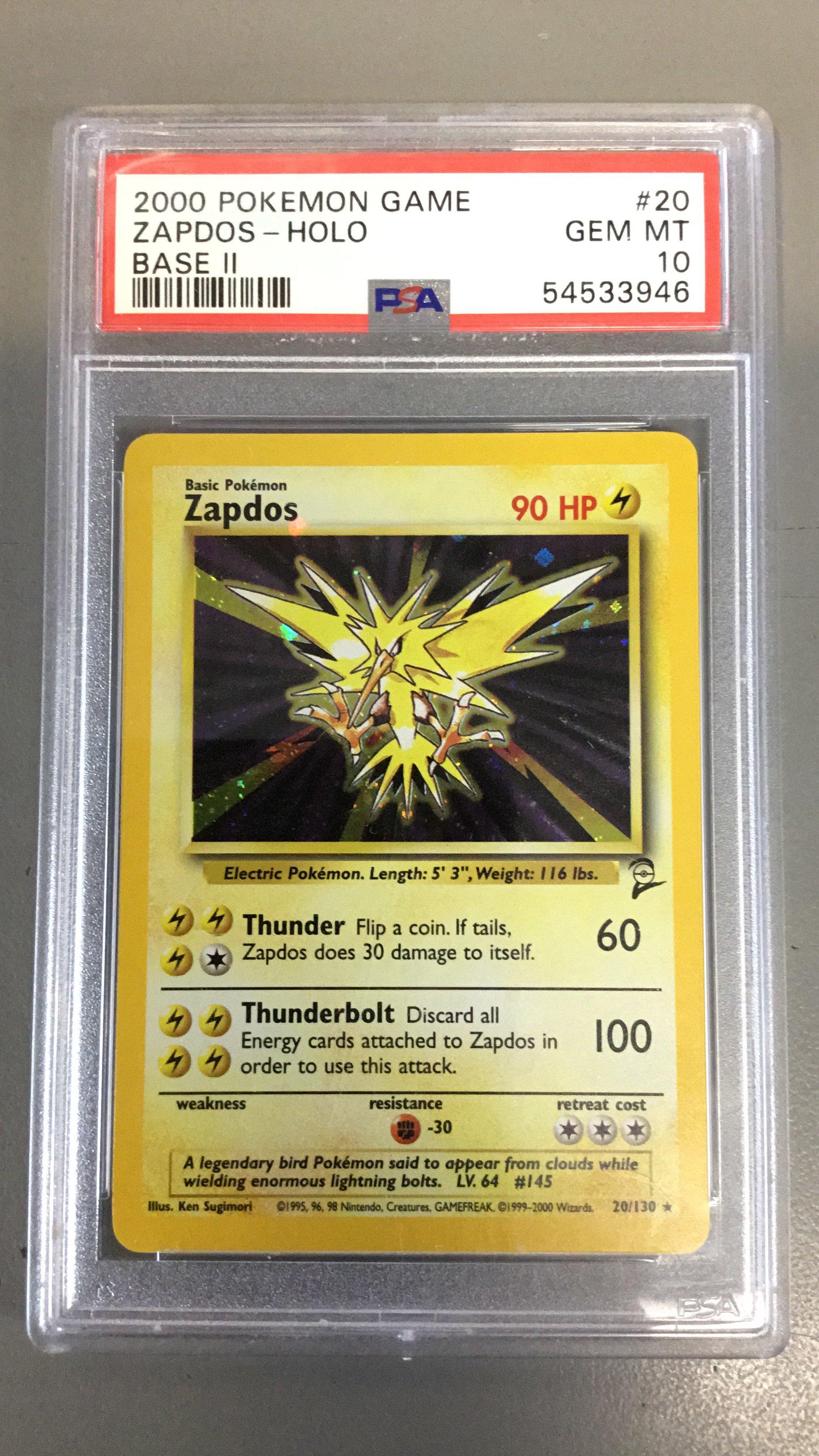 2000 Pokemon Game Base Ii 20 Zapdos-holo PSA 10 Graded Card | GameStop