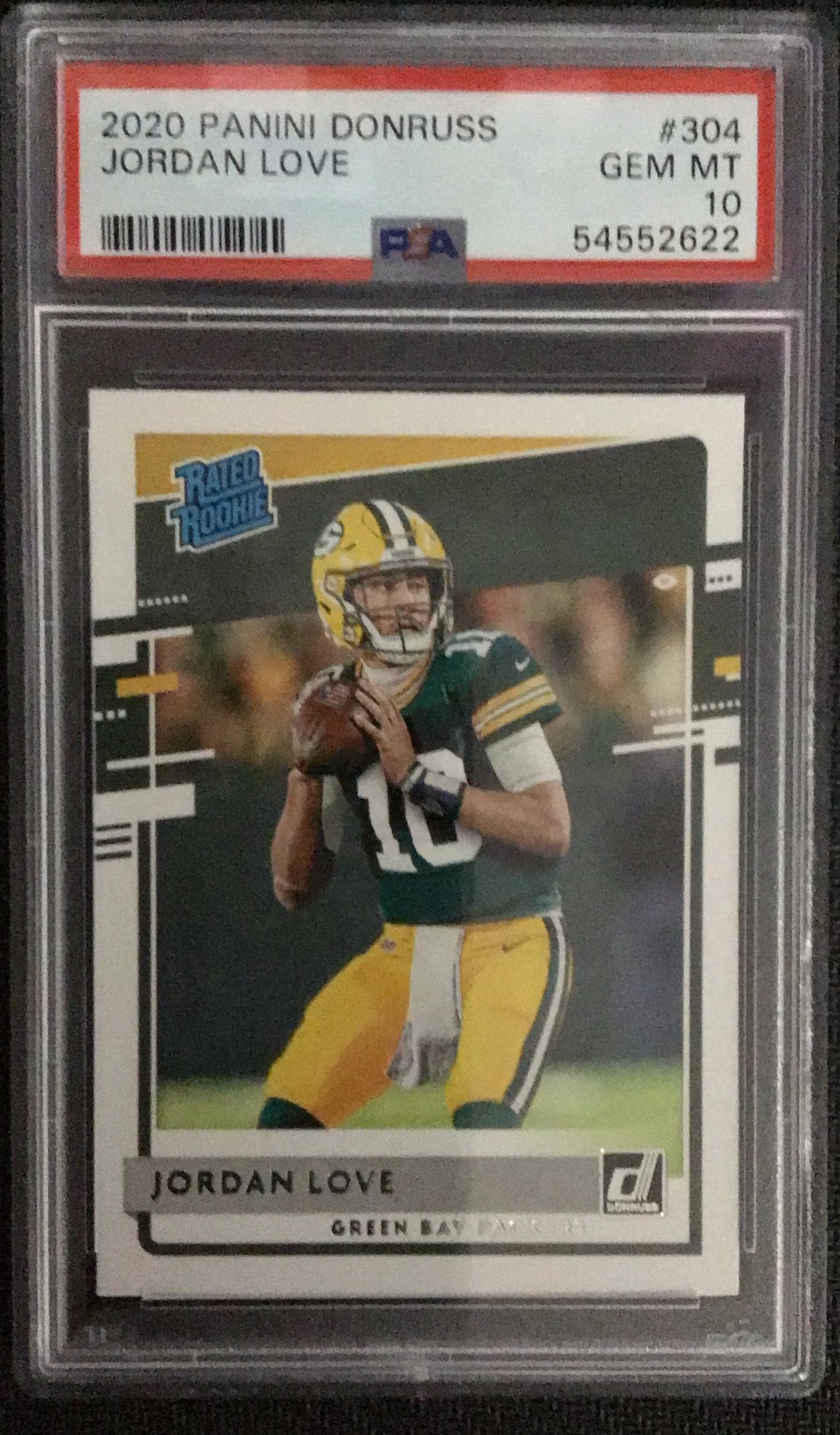 2020 Panini Donruss 304 Jordan Love PSA 10