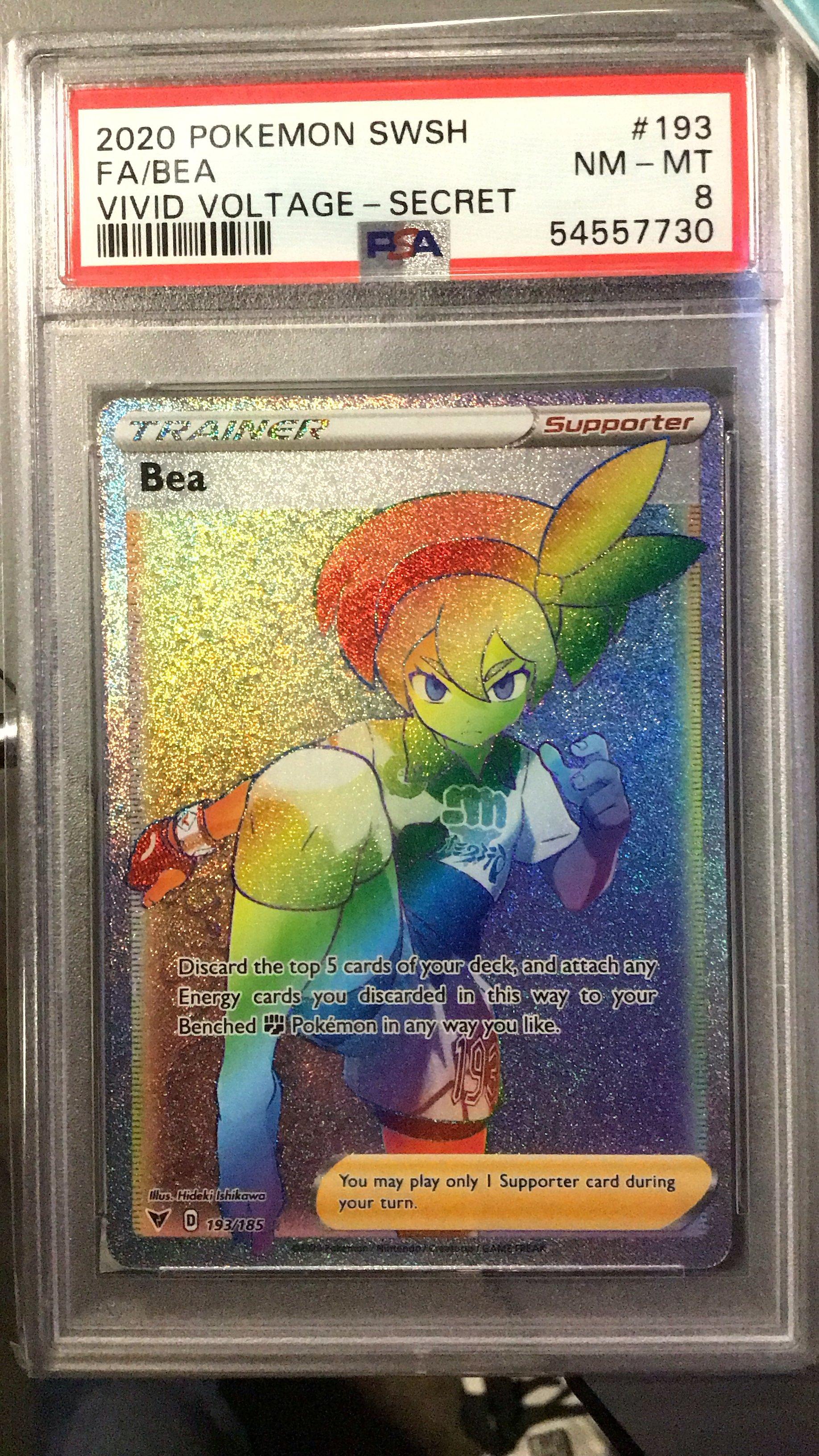 2020 Pokemon Sword & Shield Vivid Voltage 193 Full Art/bea Secret PSA
