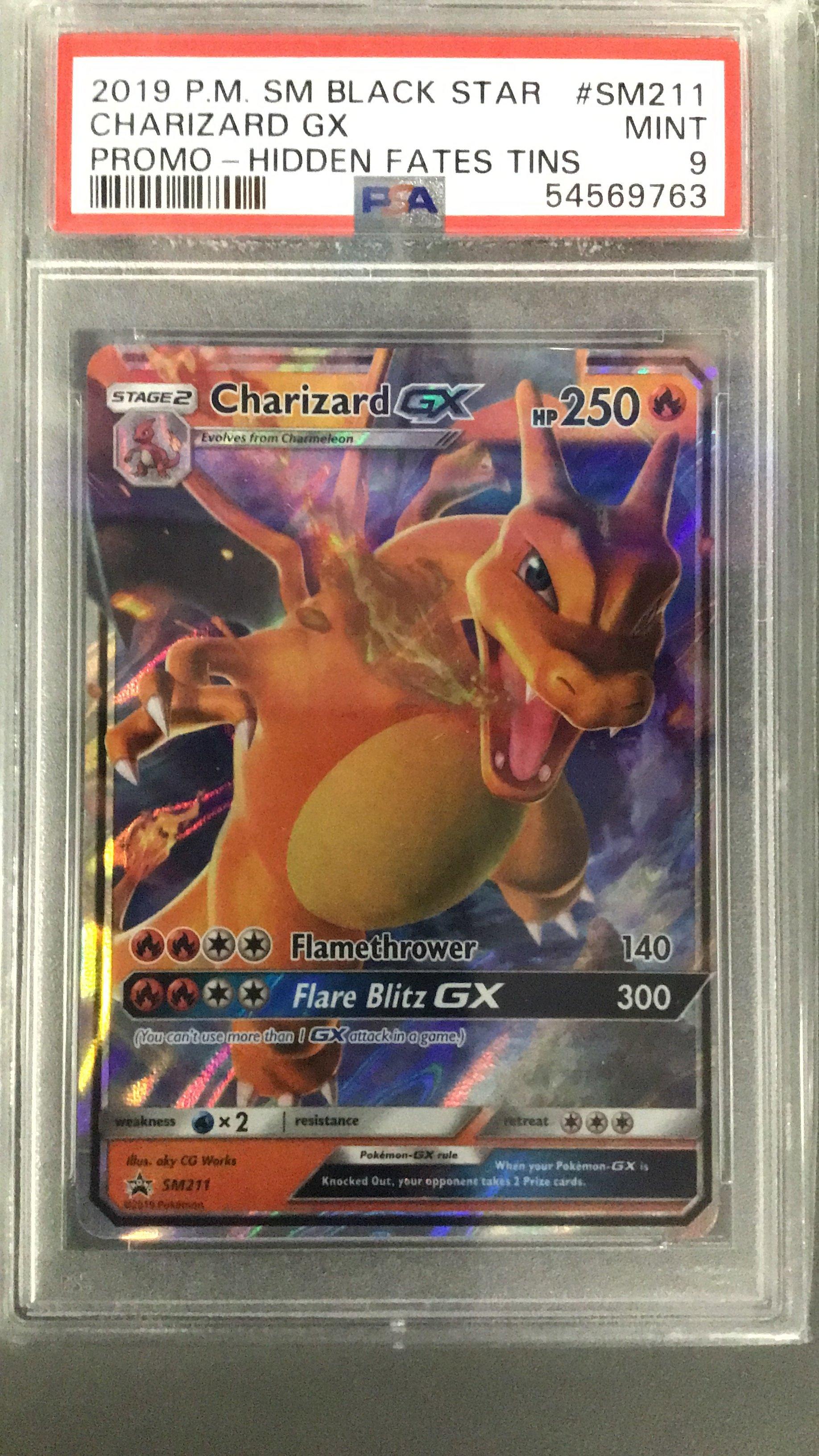 Pokemon Sm Black Star Promo Sm Charizard Gx Hidden Fates Tins