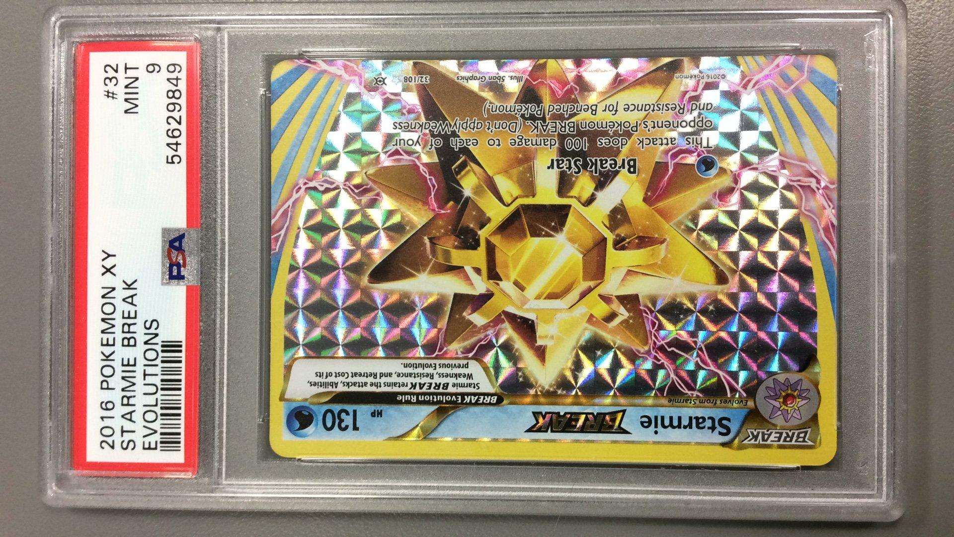 2016 Pokemon Xy Evolutions 32 Starmie Break PSA 9 Graded Card