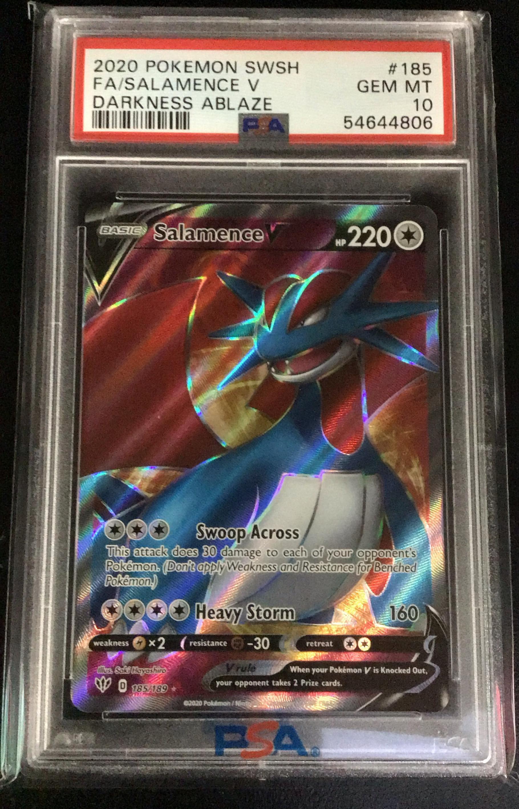 2020 Pokemon Sword & Shield Darkness Ablaze 185 Full Art/salamence