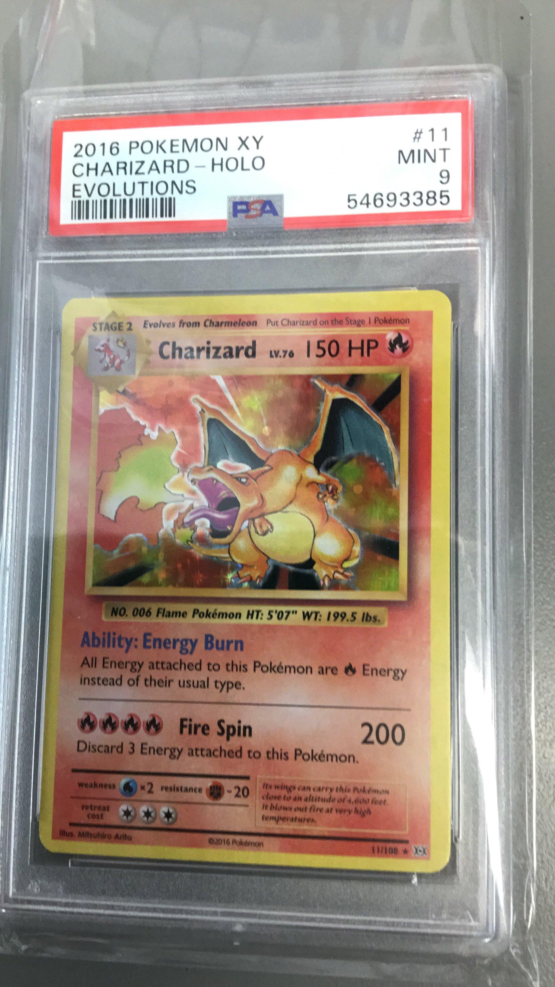 2016 Pokemon Xy Evolutions 11 Charizard-holo PSA 9 Graded Card
