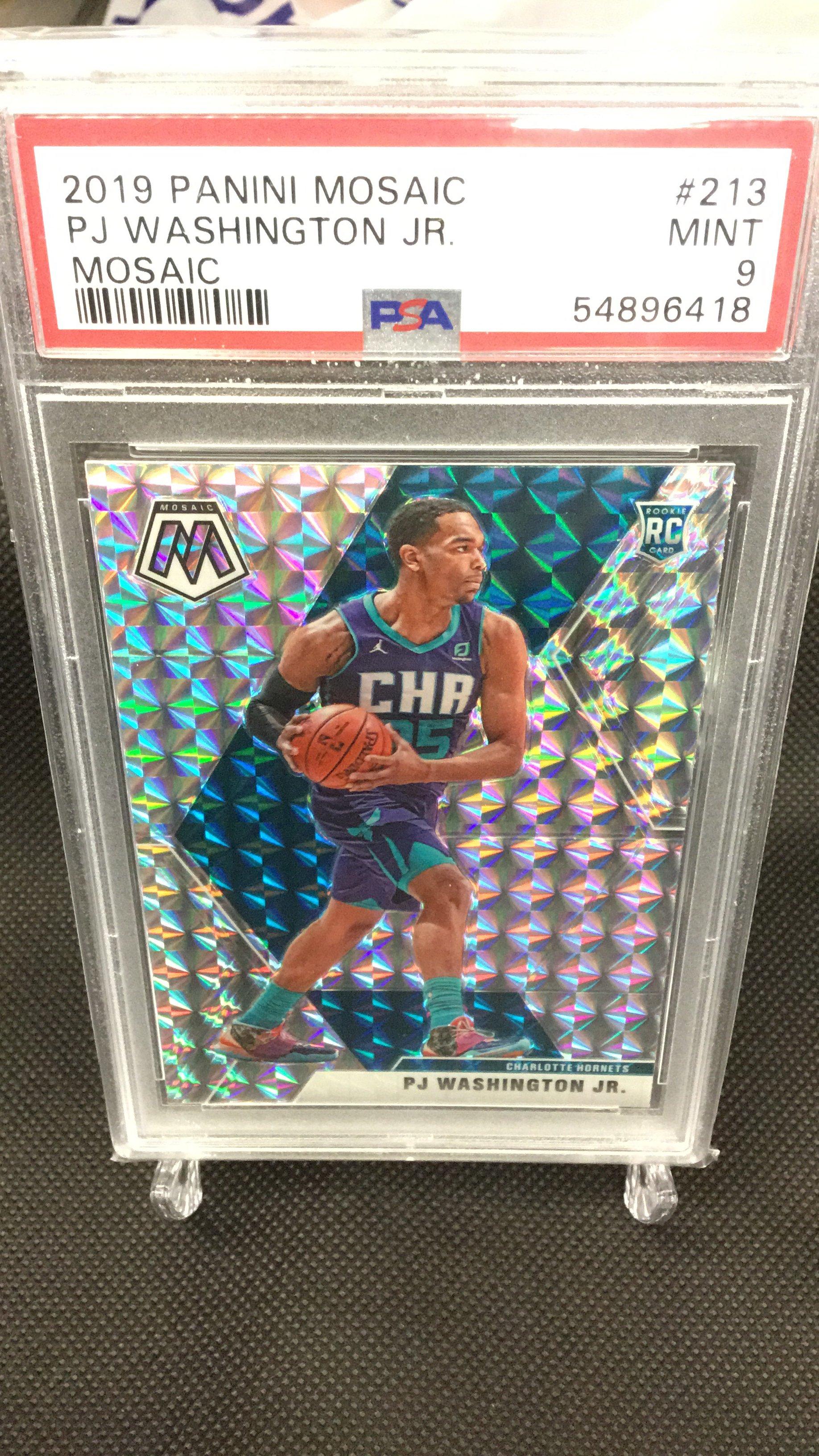 2019 Panini Mosaic 213 Pj Washington Jr. Mosaic PSA 9