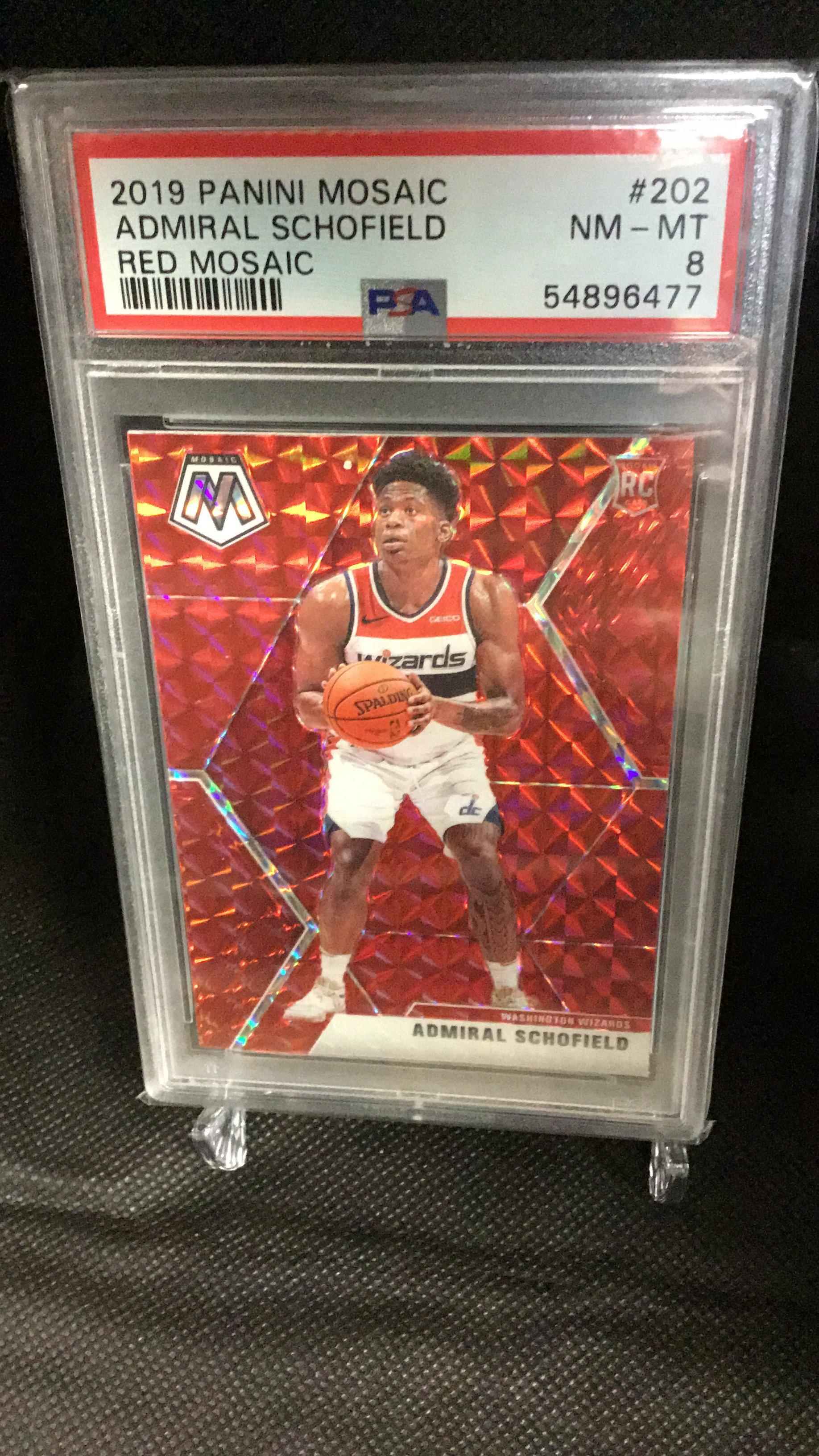 2019 Panini Mosaic 202 Admiral Schofield Red Mosaic PSA 8