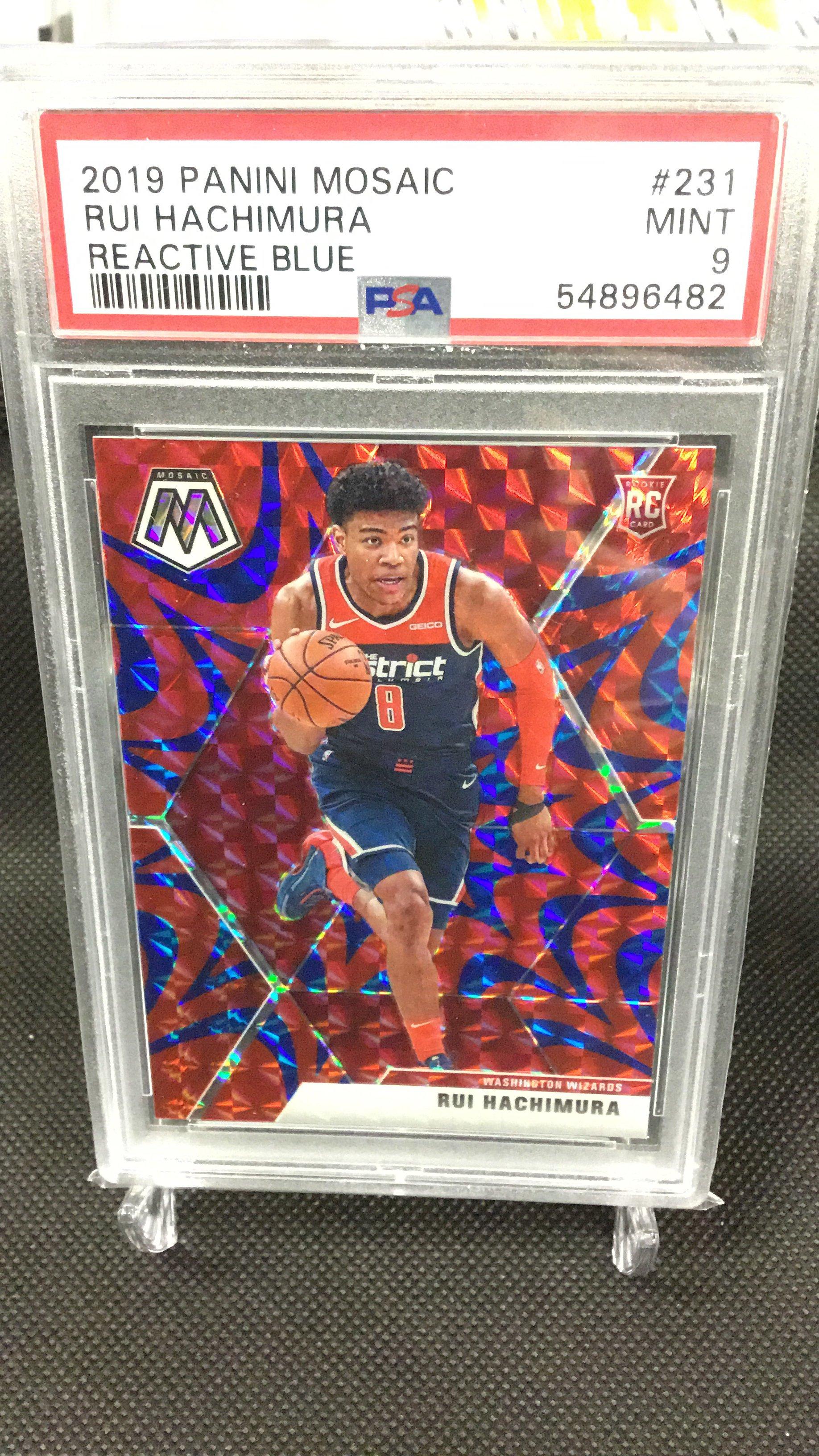 2019 Panini Mosaic 231 Rui Hachimura Reactive Blue PSA 9
