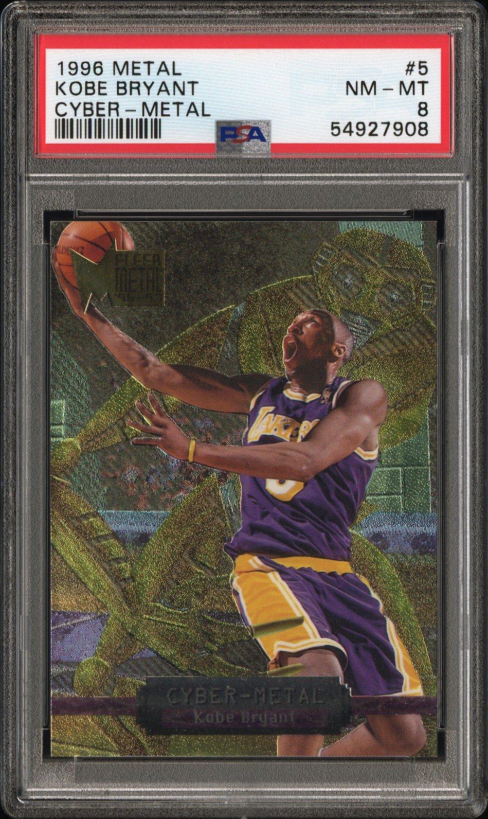 1996 Metal Cyber-metal 5 Kobe Bryant PSA 8