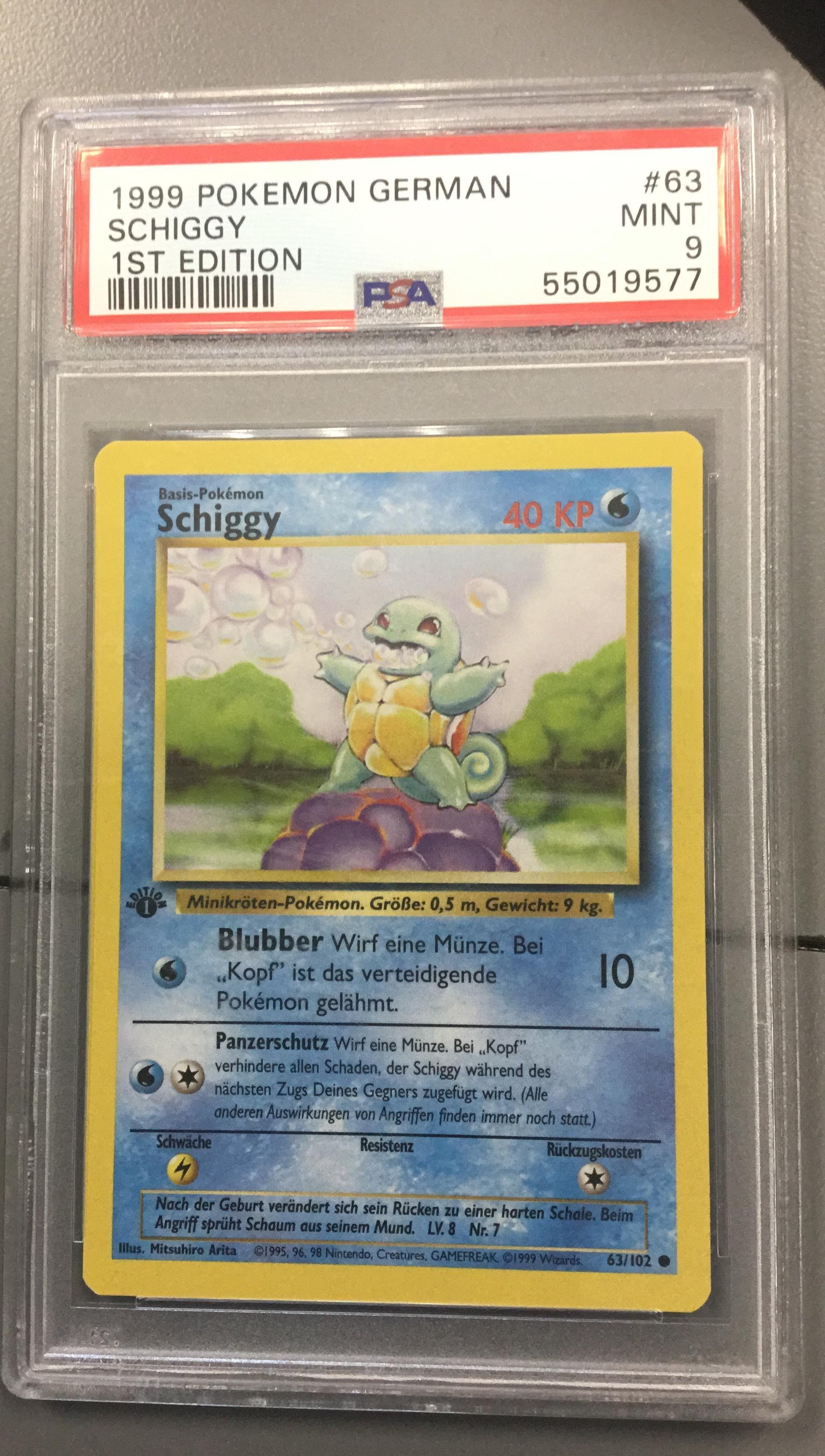 schiggy pokemon card Pokemon Card Schiggy 170 PSA 9 – Pokecardz main image 1