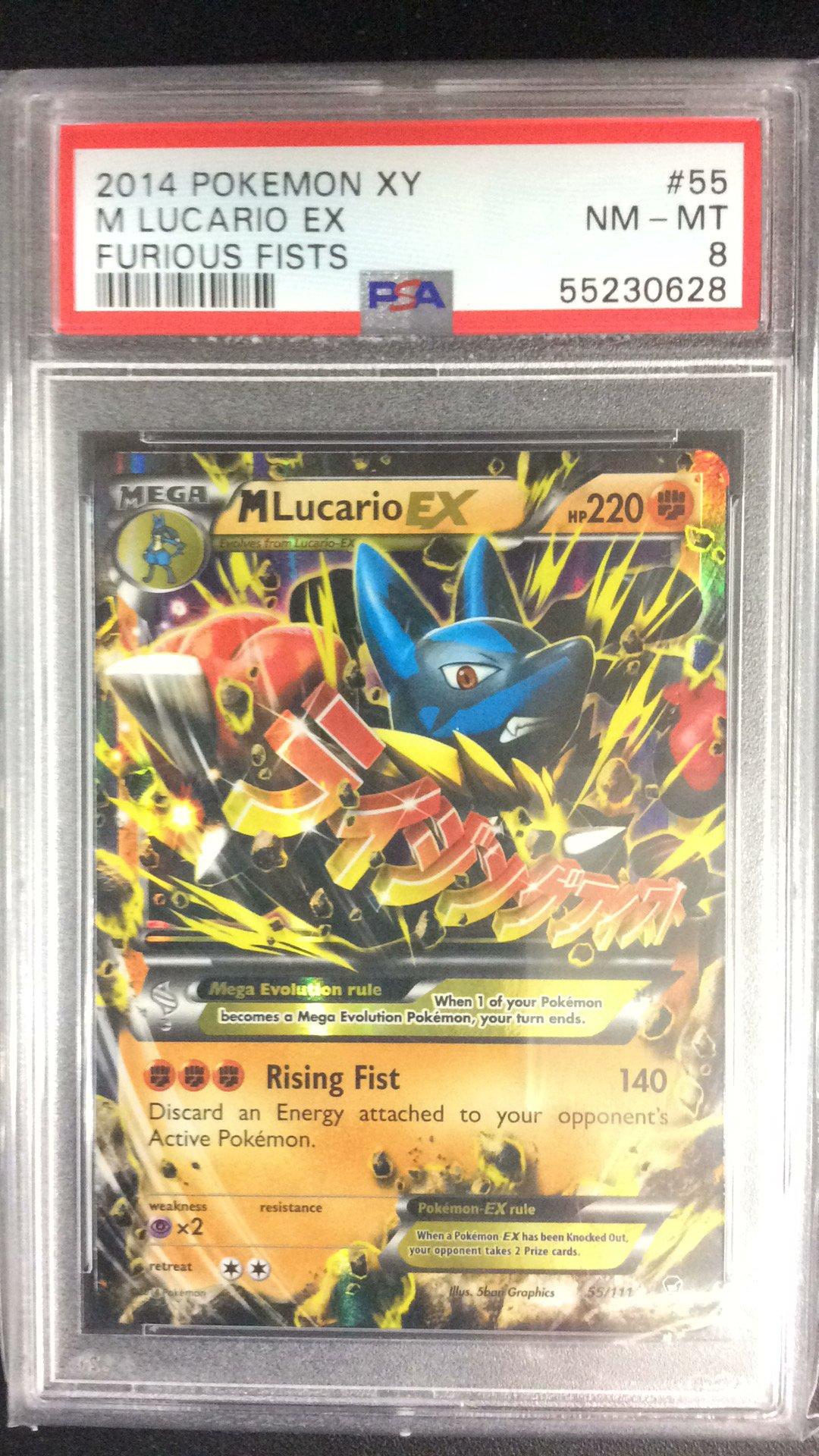 2014 Pokemon Xy Furious Fists 55 M Lucario Ex PSA 8 | GameStop