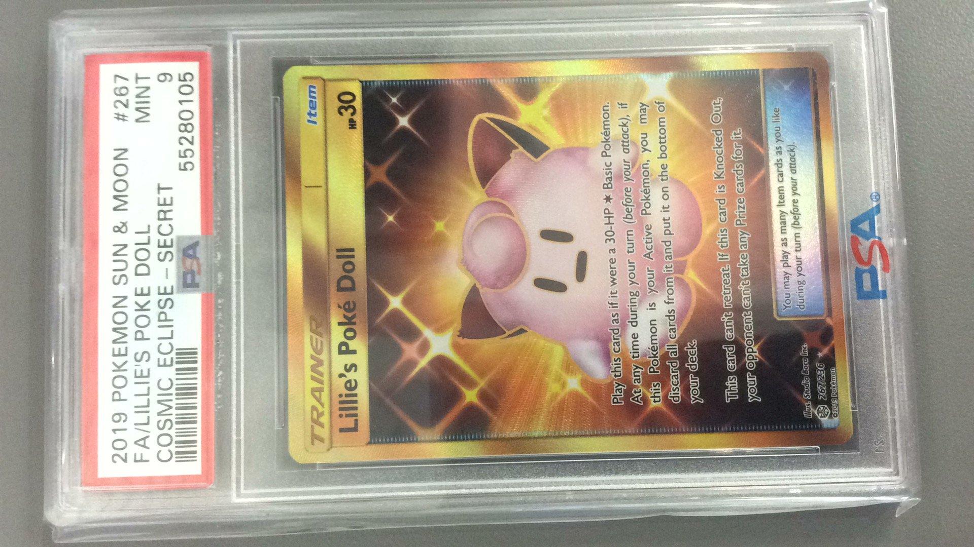 2019 Pokemon Sun & Moon Cosmic Eclipse 267 Full Art/lillie's Poke