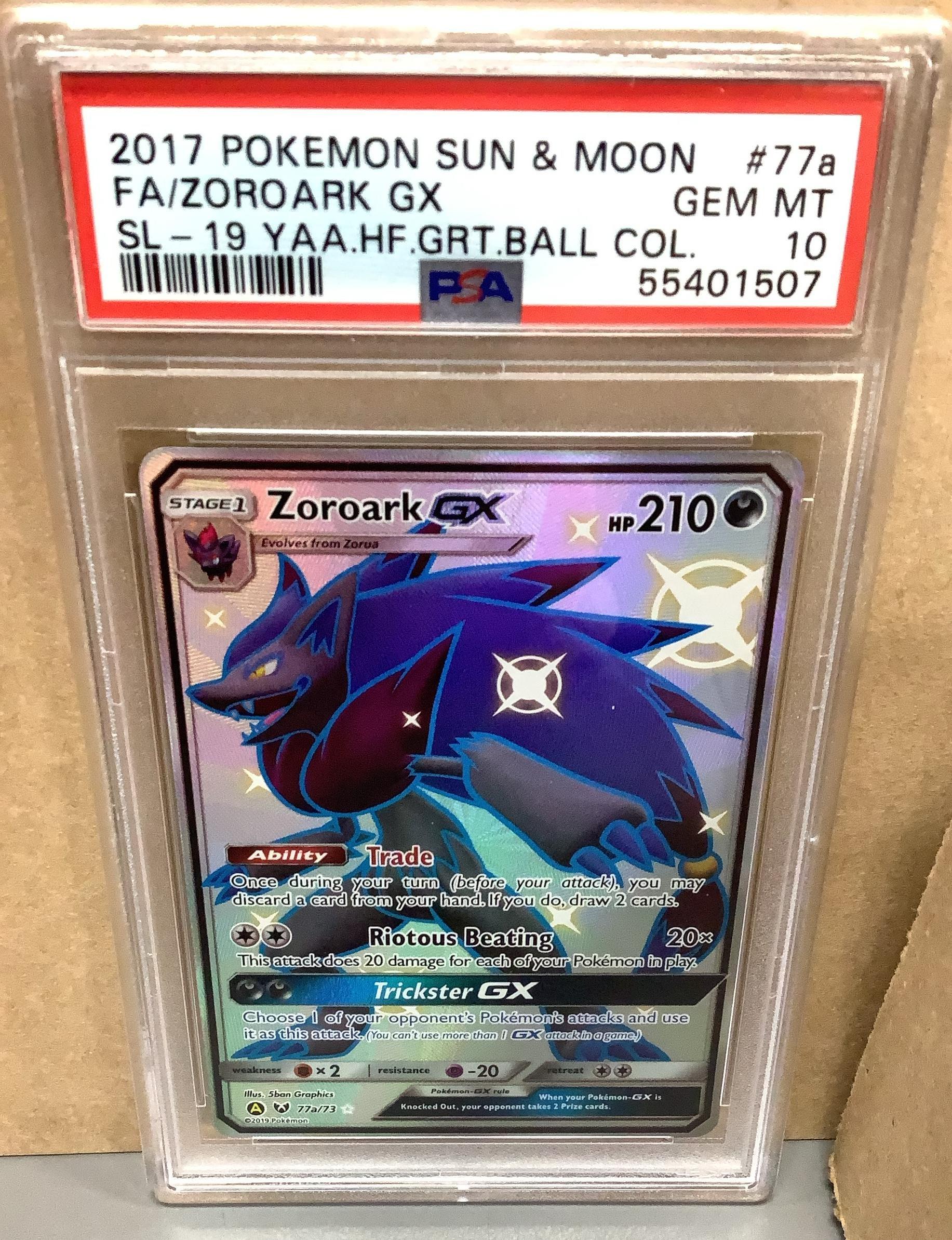 2017 Pokemon Sun & Moon Shining Legends 77a Full Art/zoroark Gx