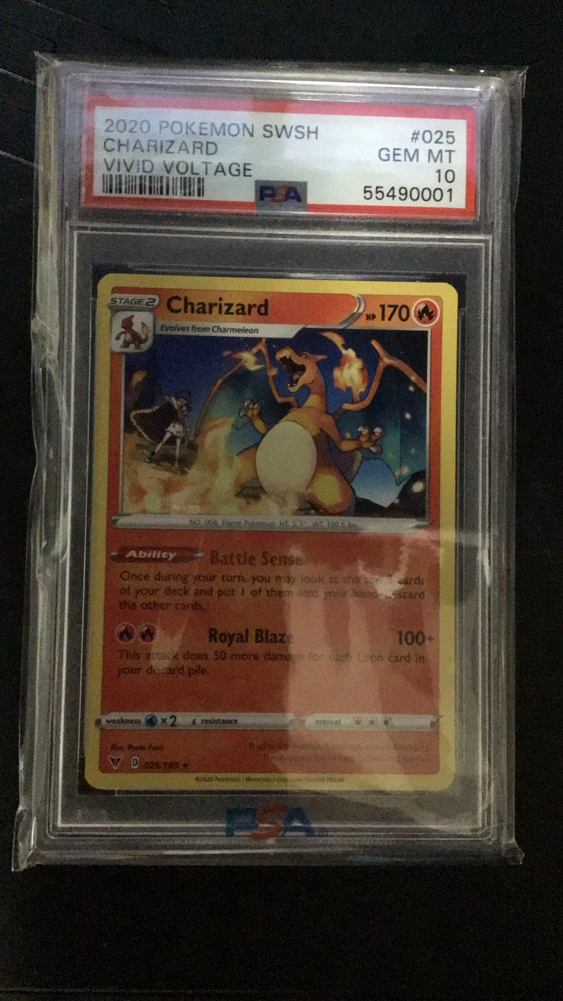 2020 Pokemon Sword & Shield Vivid Voltage 025 Charizard PSA 10 Graded Card  | GameStop
