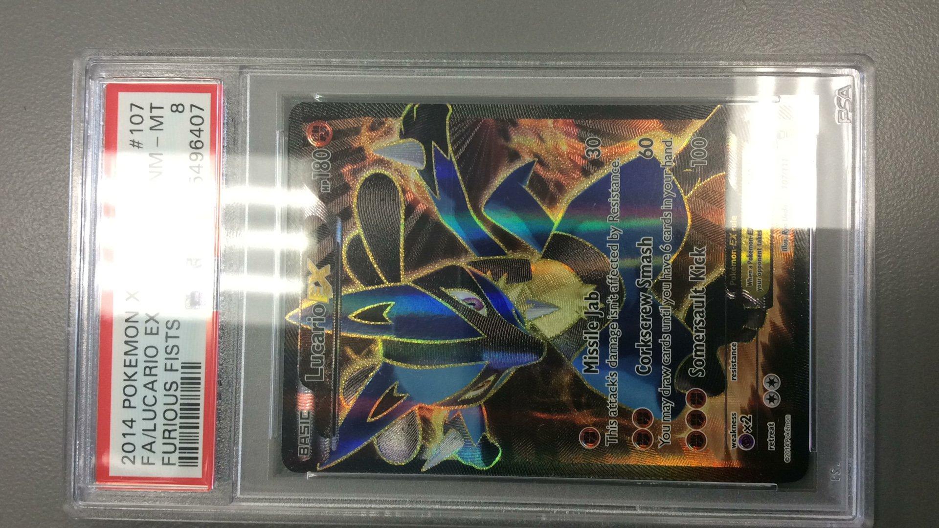 2014 Pokemon Xy Furious Fists 107 Full Art/lucario Ex PSA