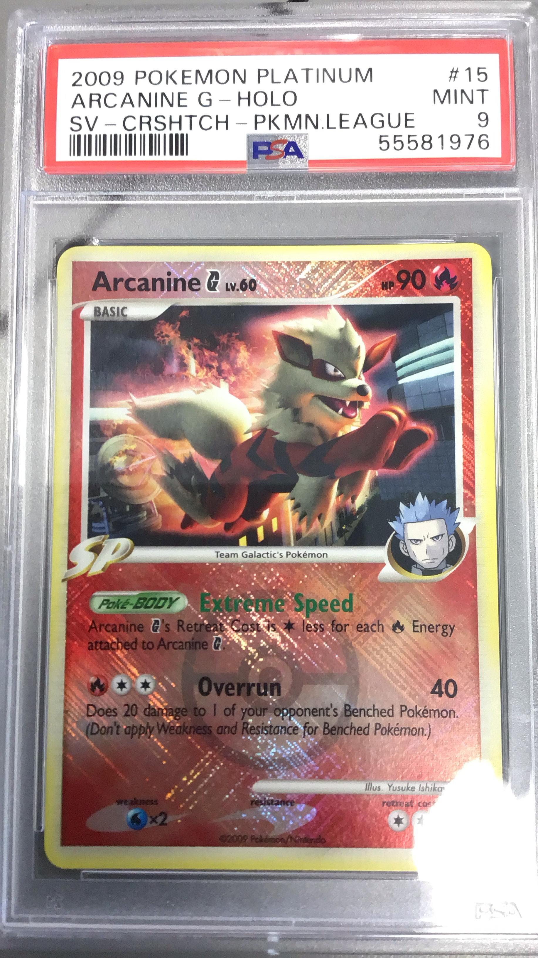 ミーア PSA9 英語版 2009 Pokemon Platinum Supreme Victors 15 Arcanine G-holo