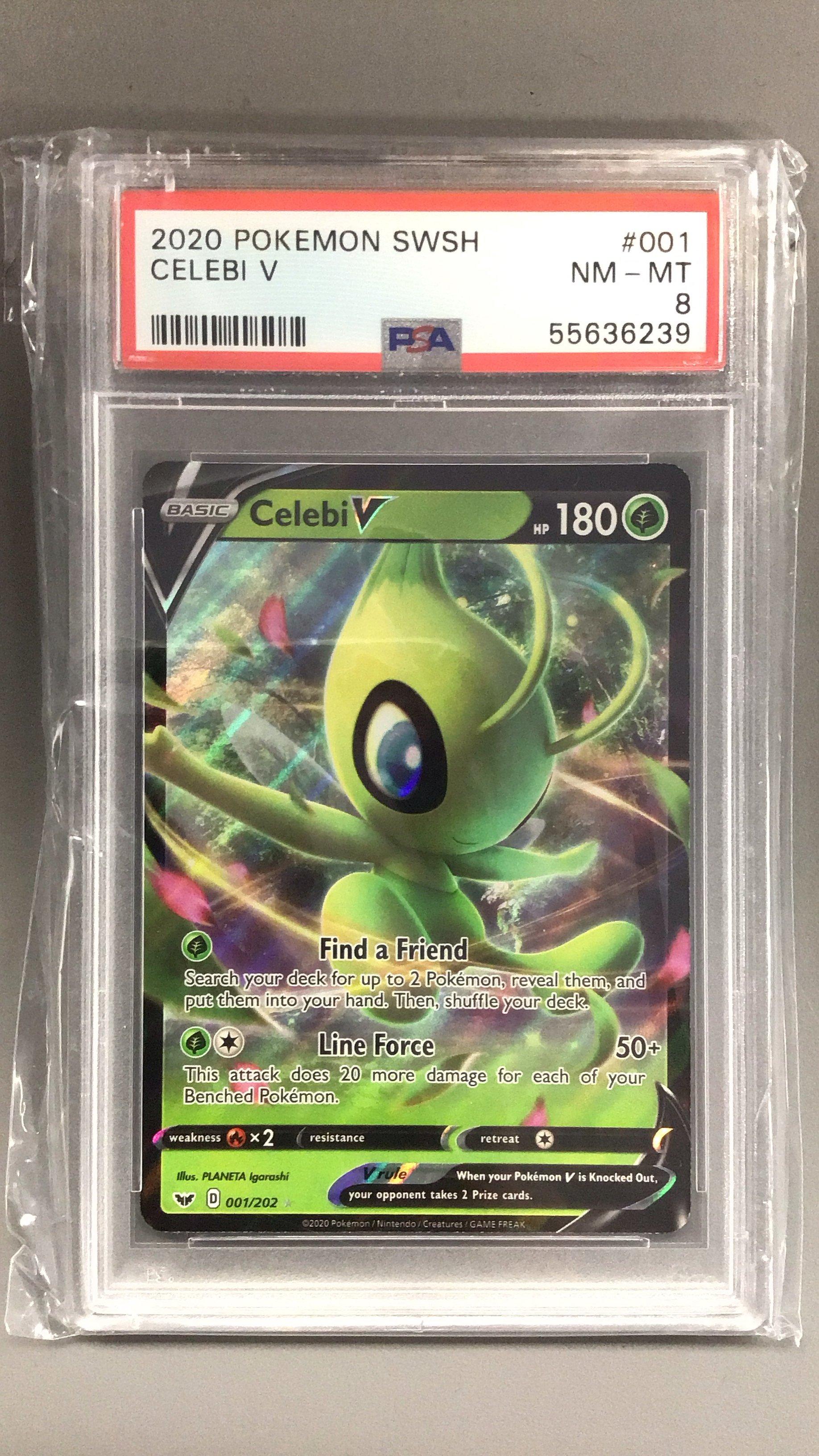 2020 Pokemon Sword & Shield 001 Celebi V PSA