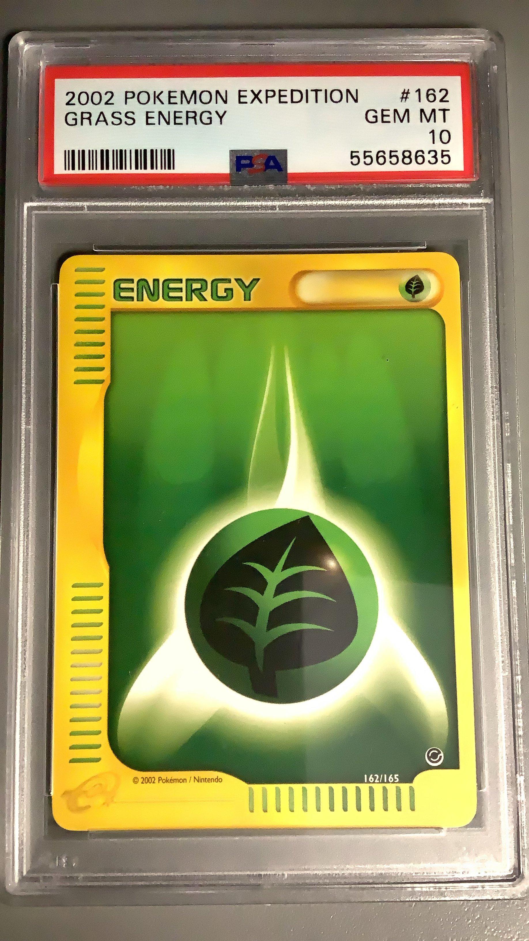 2002 Pokemon Expedition 162 Grass Energy PSA 10