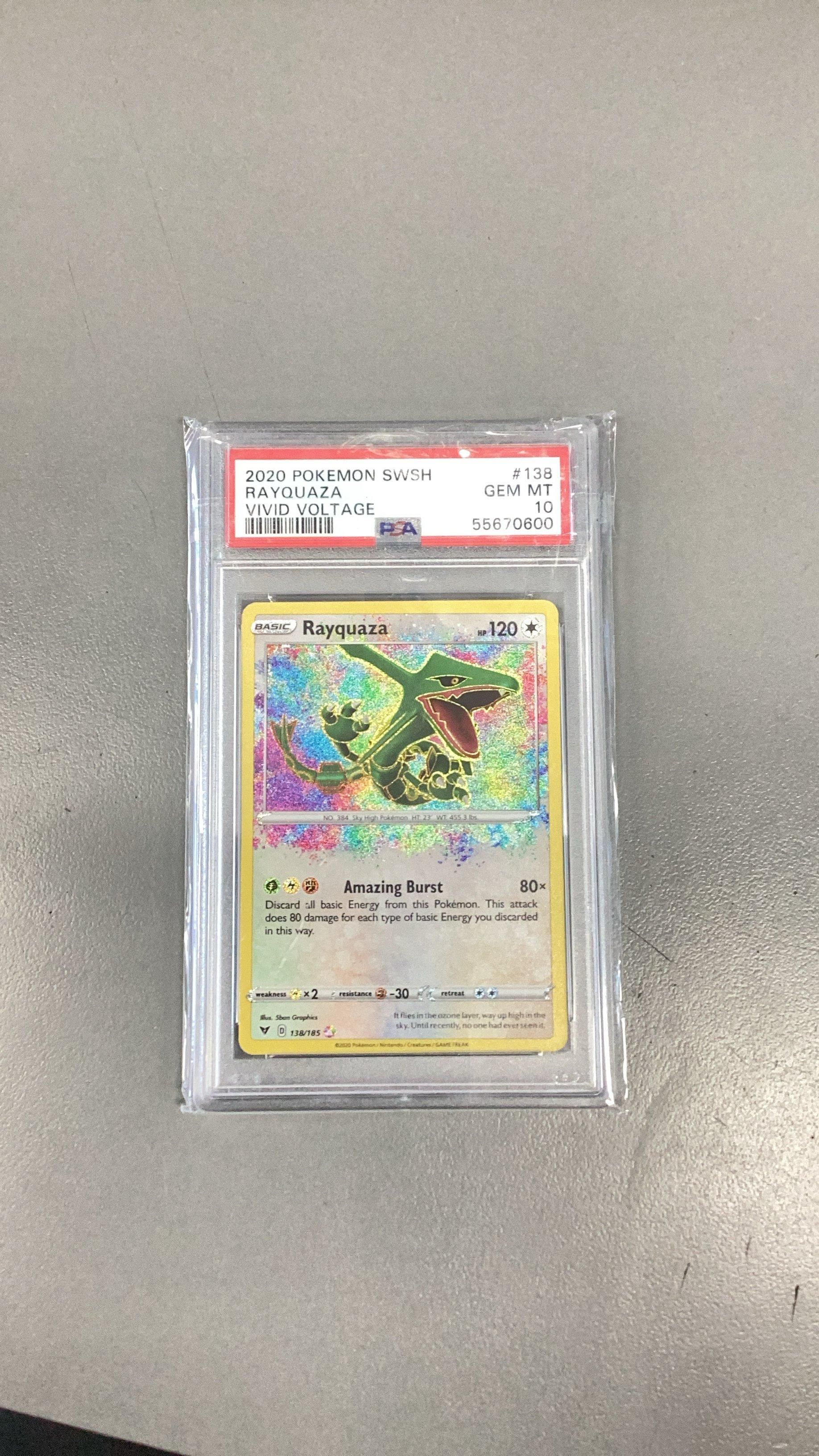 2020 Pokemon Sword & Shield Vivid Voltage 138 Rayquaza PSA 10