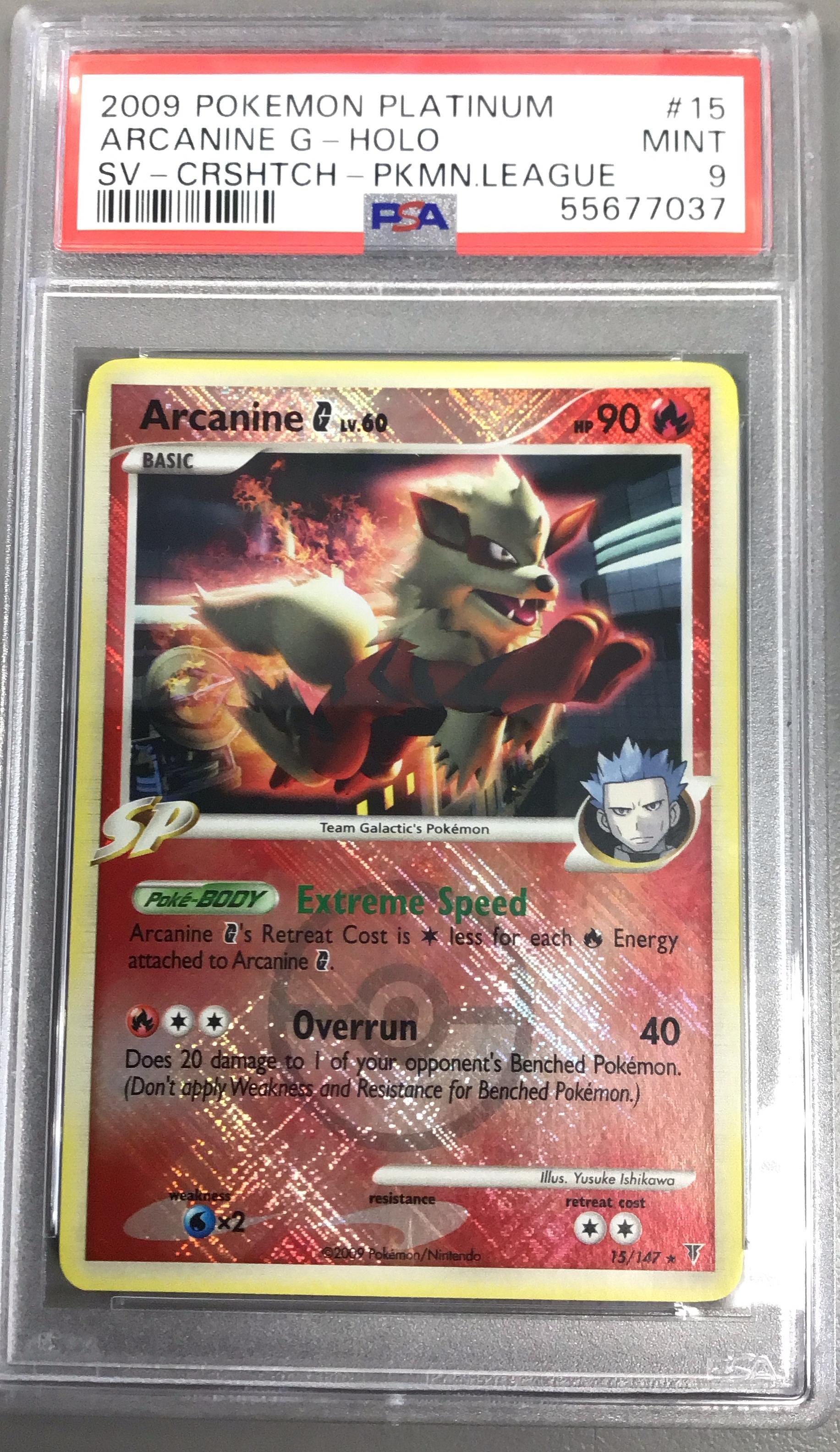 2009 Pokemon Platinum Supreme Victors 15 Arcanine G-holo