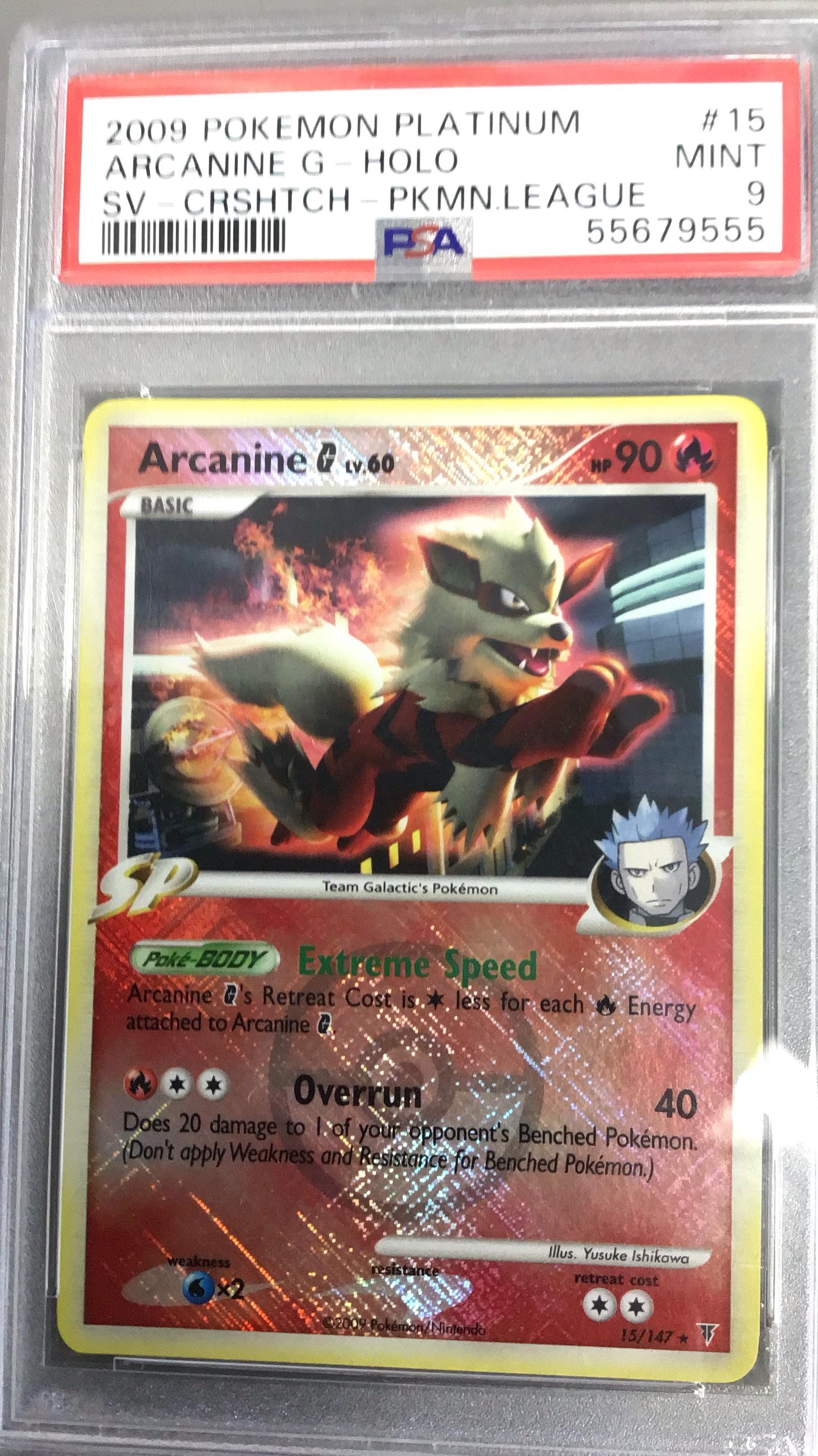 2009 Pokemon Platinum Supreme Victors 15 Arcanine G-holo