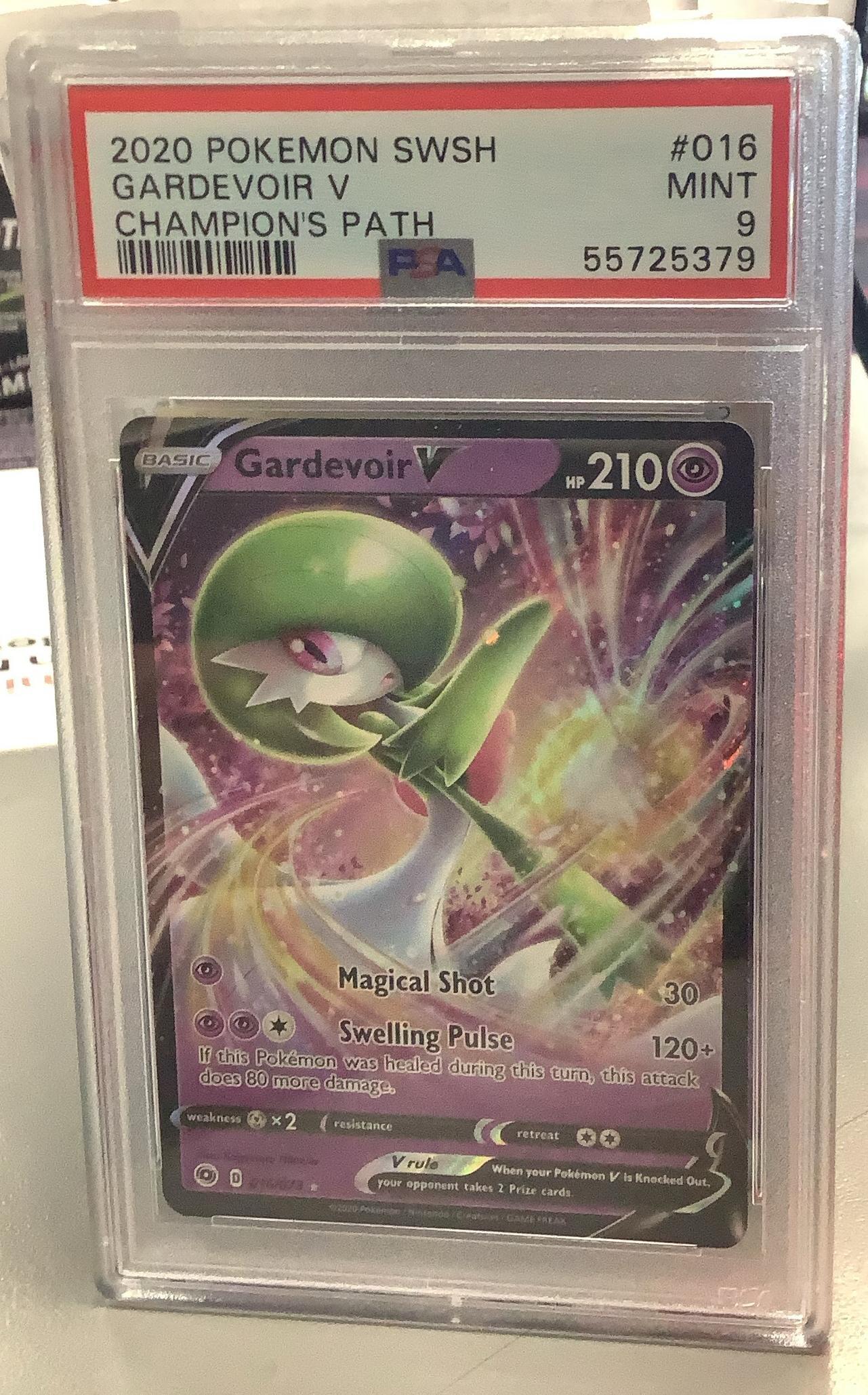 2020 Pokemon Sword & Shield Champion's Path 016 Gardevoir V PSA 9 Graded  Card | GameStop