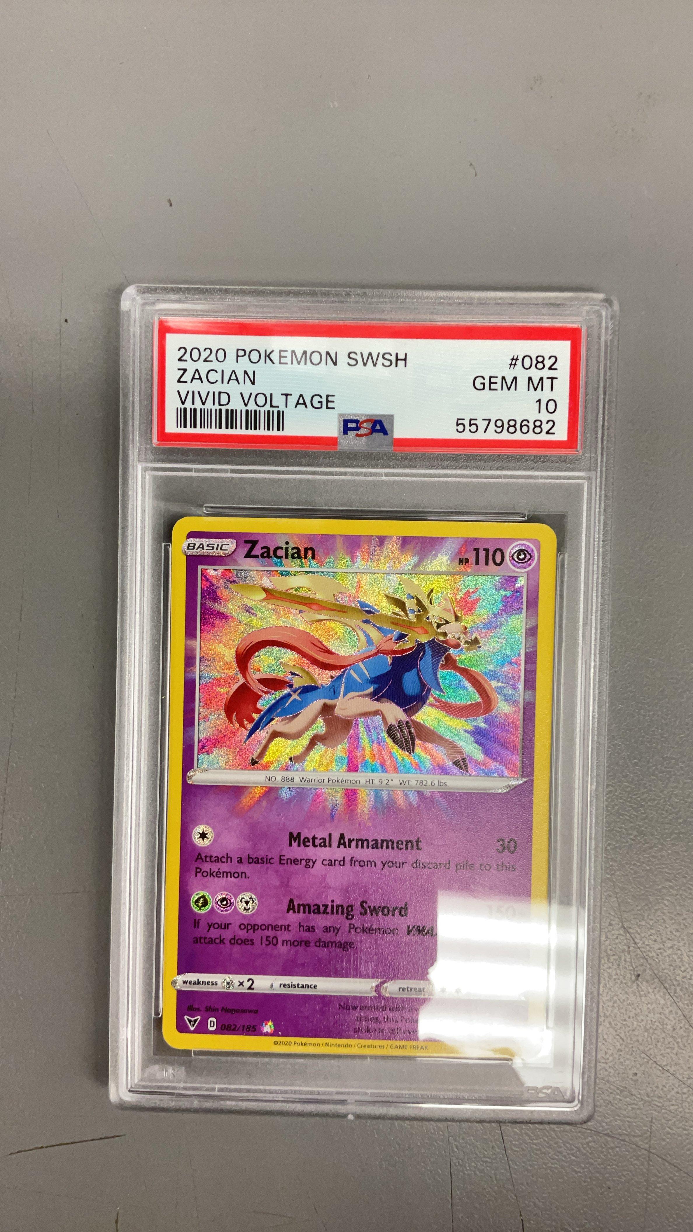 2020 Pokemon Sword & Shield Vivid Voltage 082 Zacian PSA