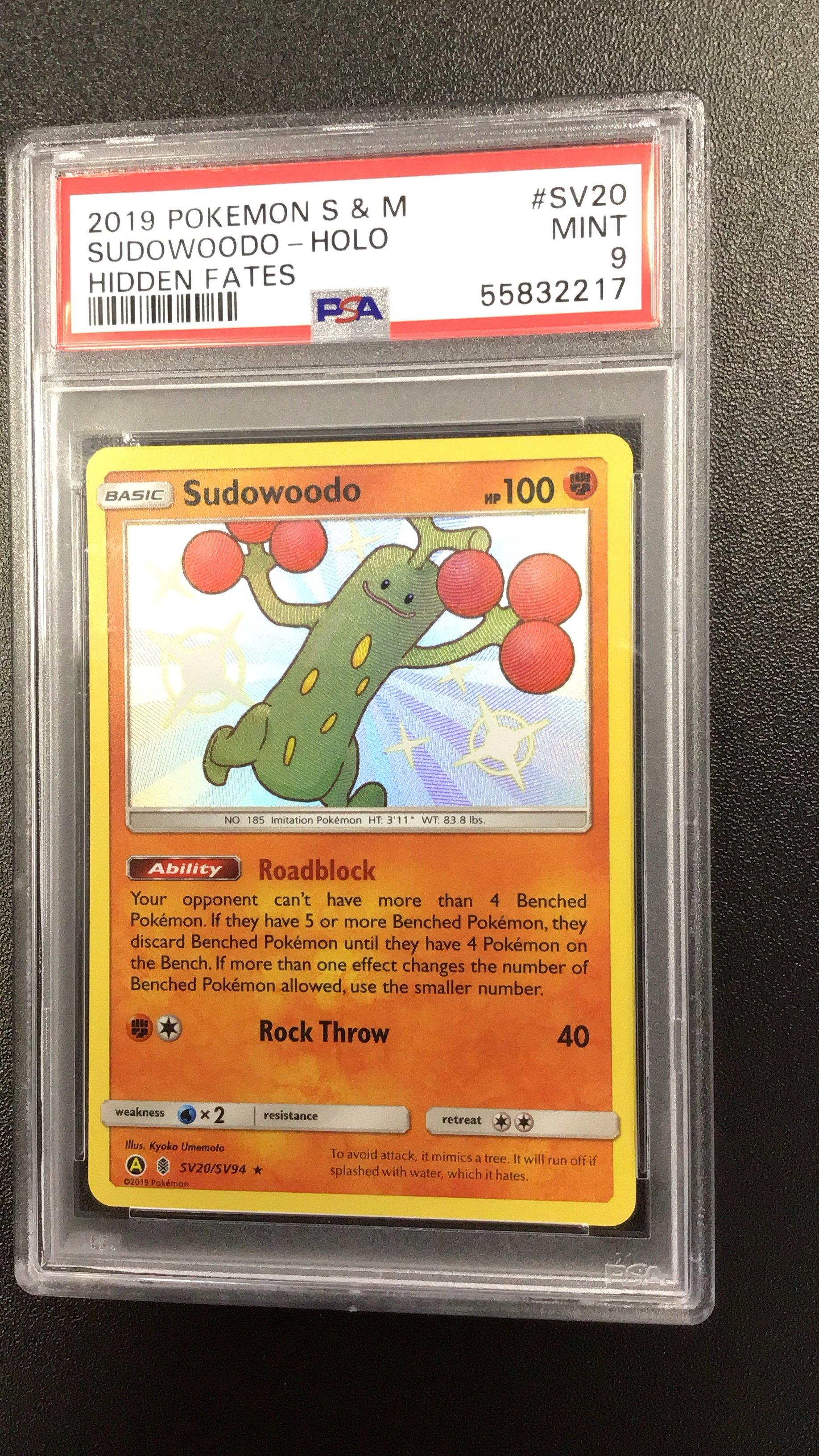 ホウオウ PSA9 2019 Pokemon Sun & Moon Hidden Fates Sv20 Sudowoodo-holo PSA 9