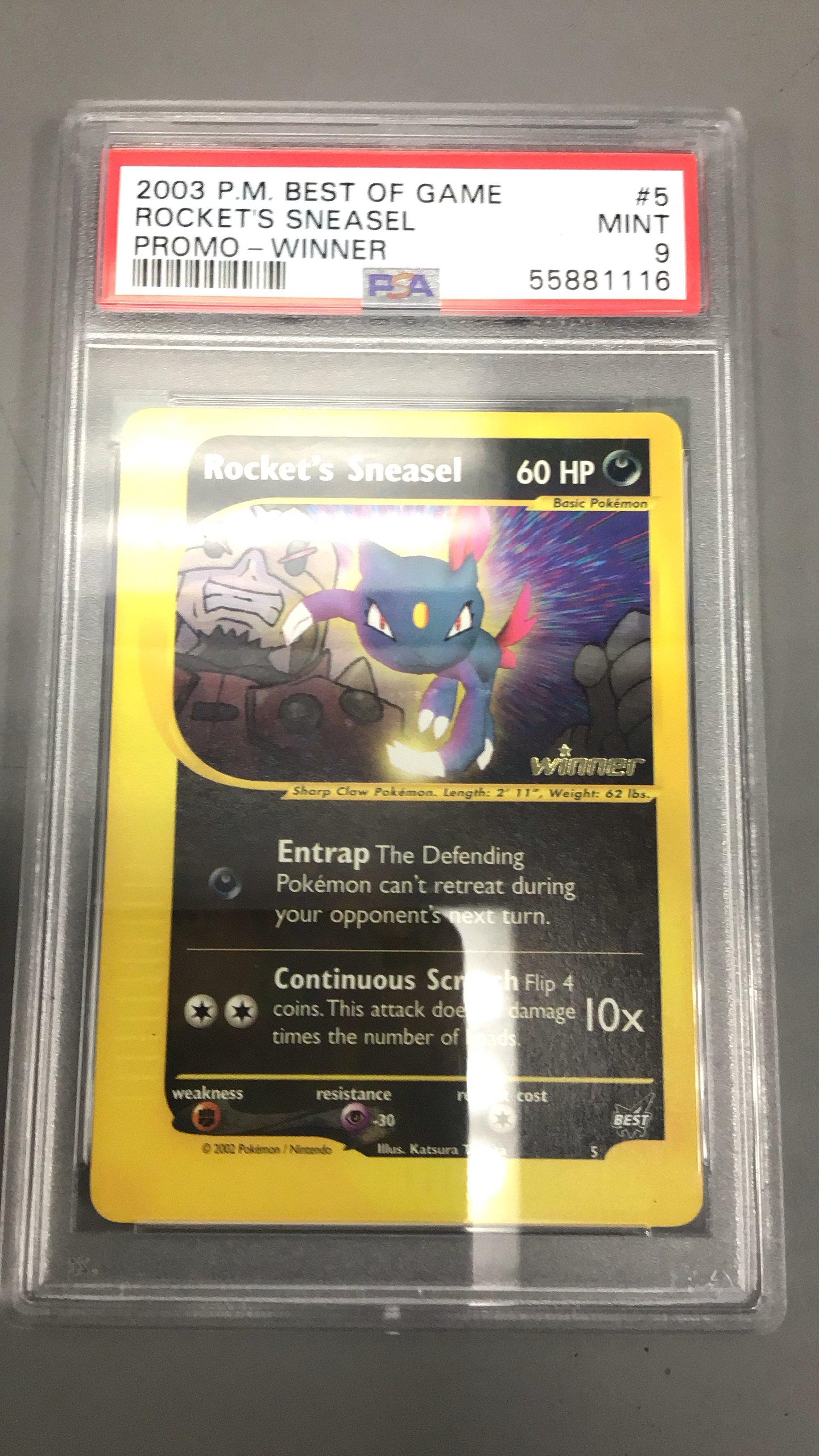 2003 Pokemon Best Of Game Promo 5 Rocket's Sneasel Winner PSA 9 Graded Card  | GameStop