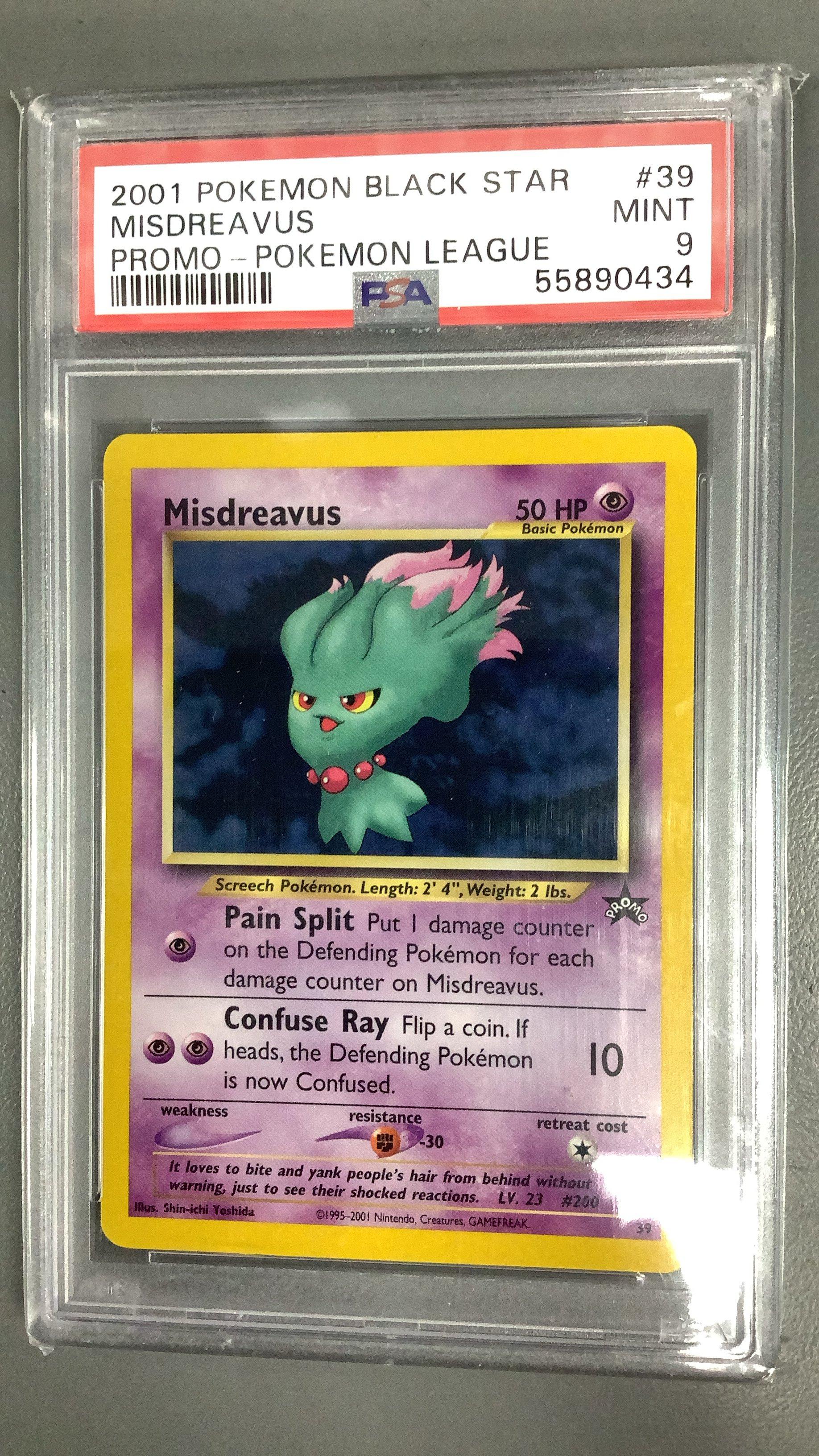 2001 Pokemon Promo Black Star 39 Misdreavus Pokemon League PSA 9 Graded Card  | GameStop