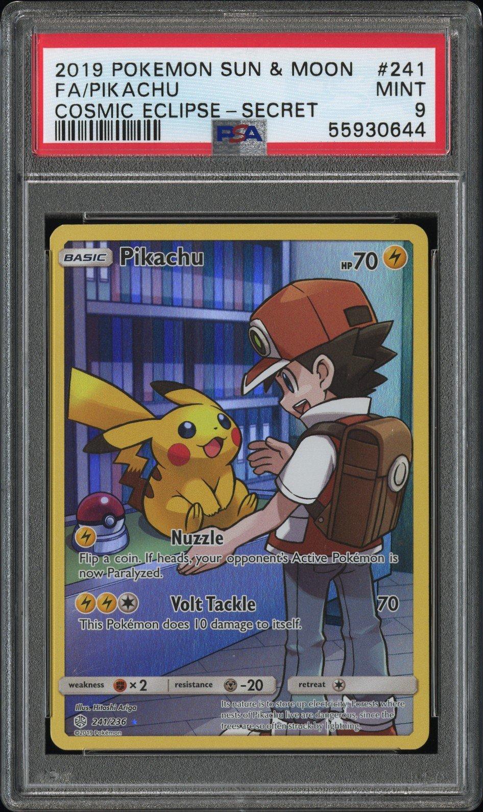 2019 Pokemon Sun & Moon Cosmic Eclipse 241 Full Art/pikachu Secret