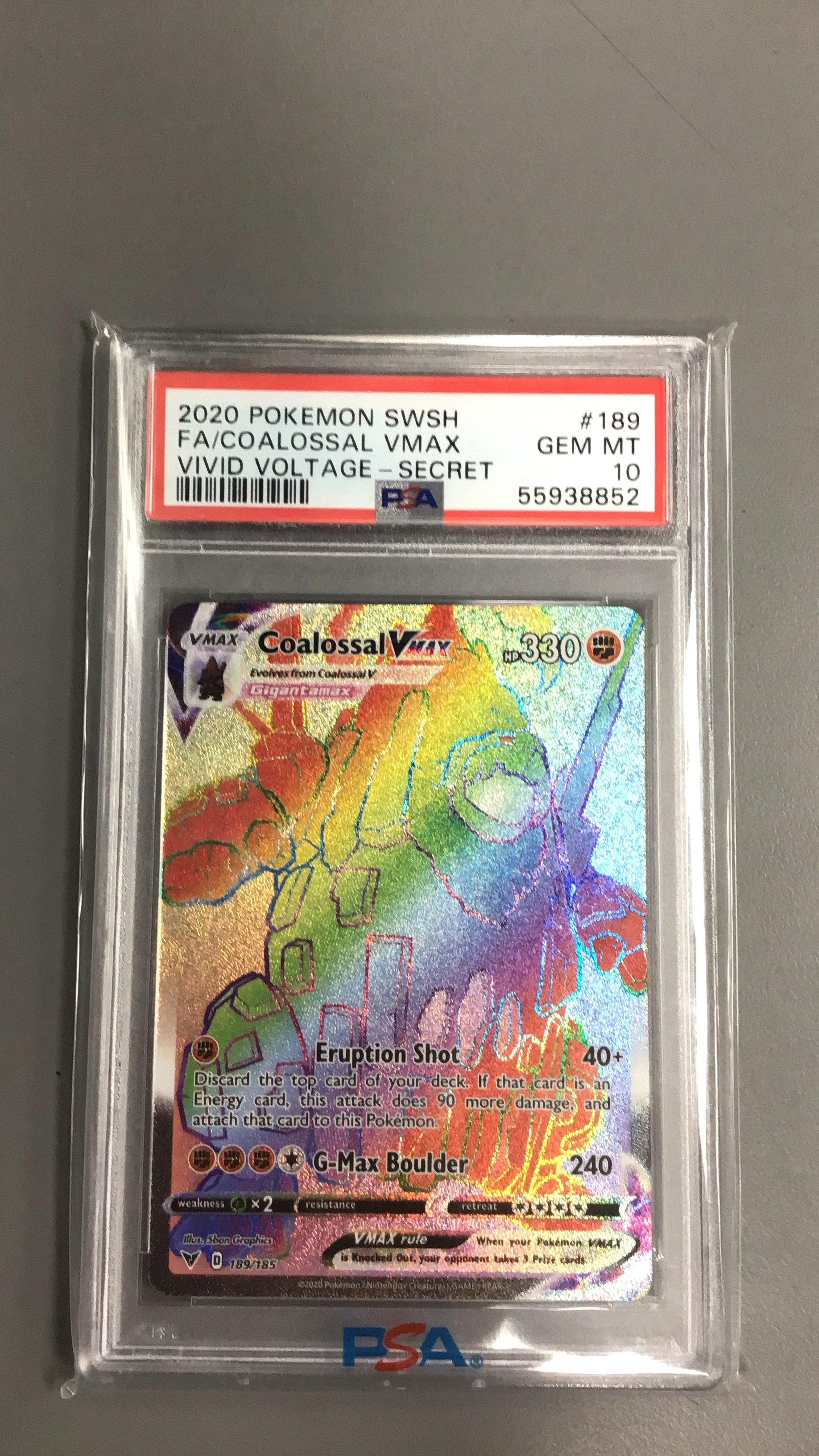 2020 Pokemon Sword & Shield Vivid Voltage 189 Full Art/coalossal Vmax ...