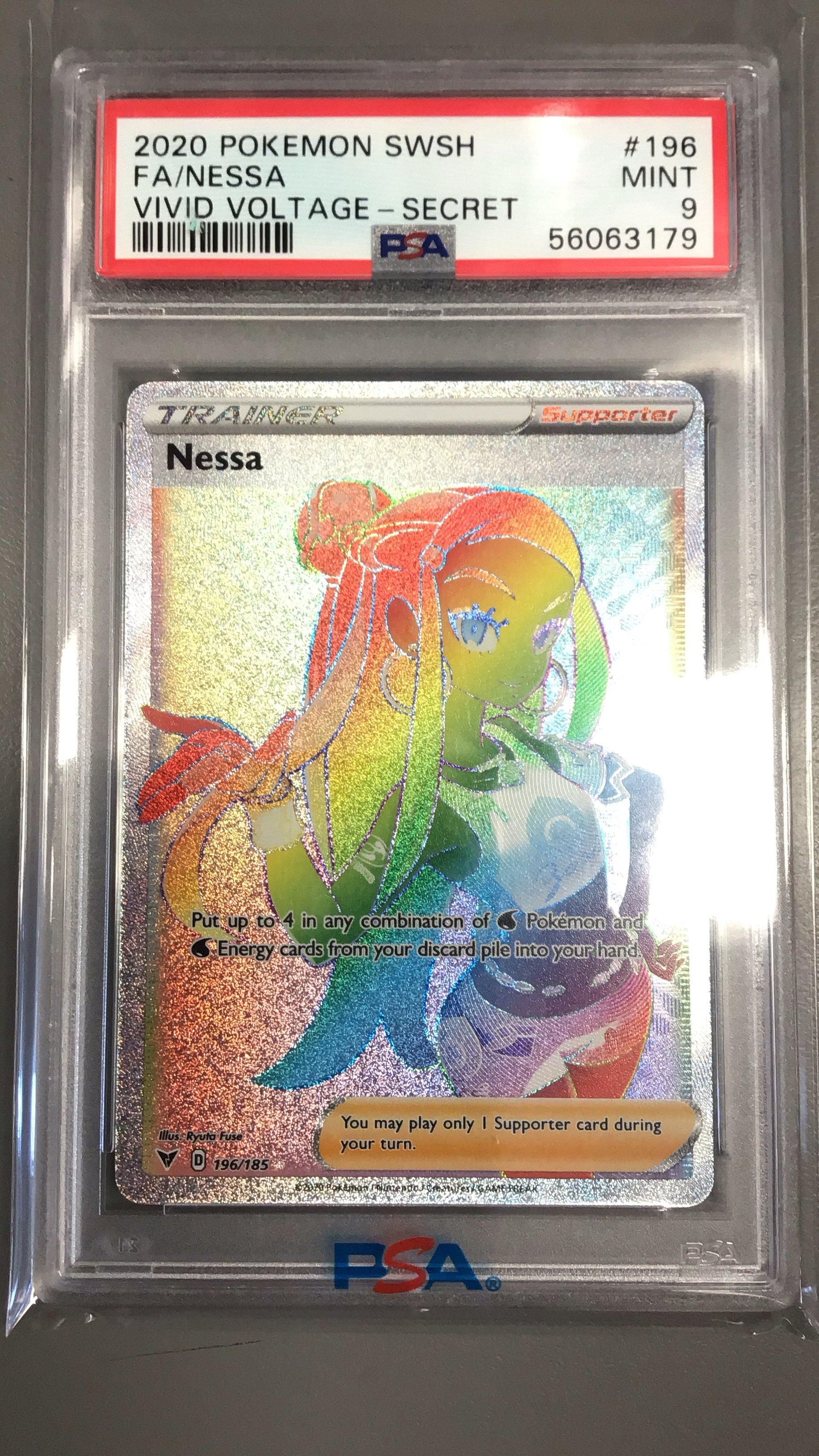 2020 Pokemon Sword & Shield Vivid Voltage 196 Full Art/nessa Secret PSA 9  Graded Card | GameStop