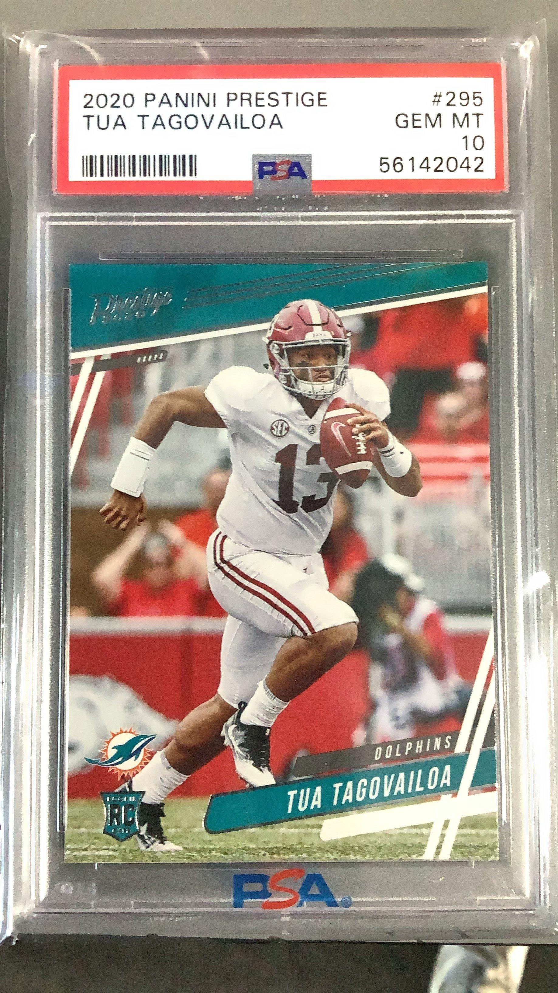 2020 Panini Prestige 295 Tua Tagovailoa PSA 10