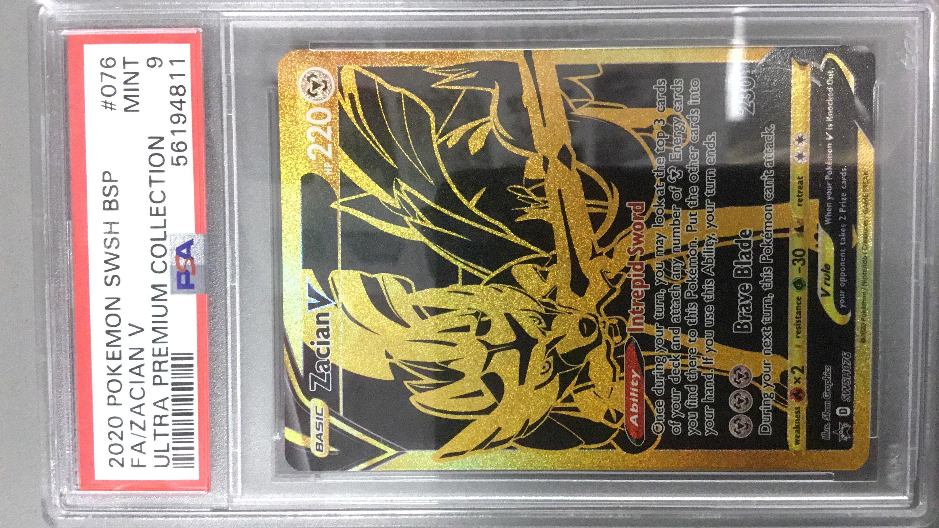 2020 Pokemon Swsh Black Star Promo 076 Full Art/zacian V Ultra