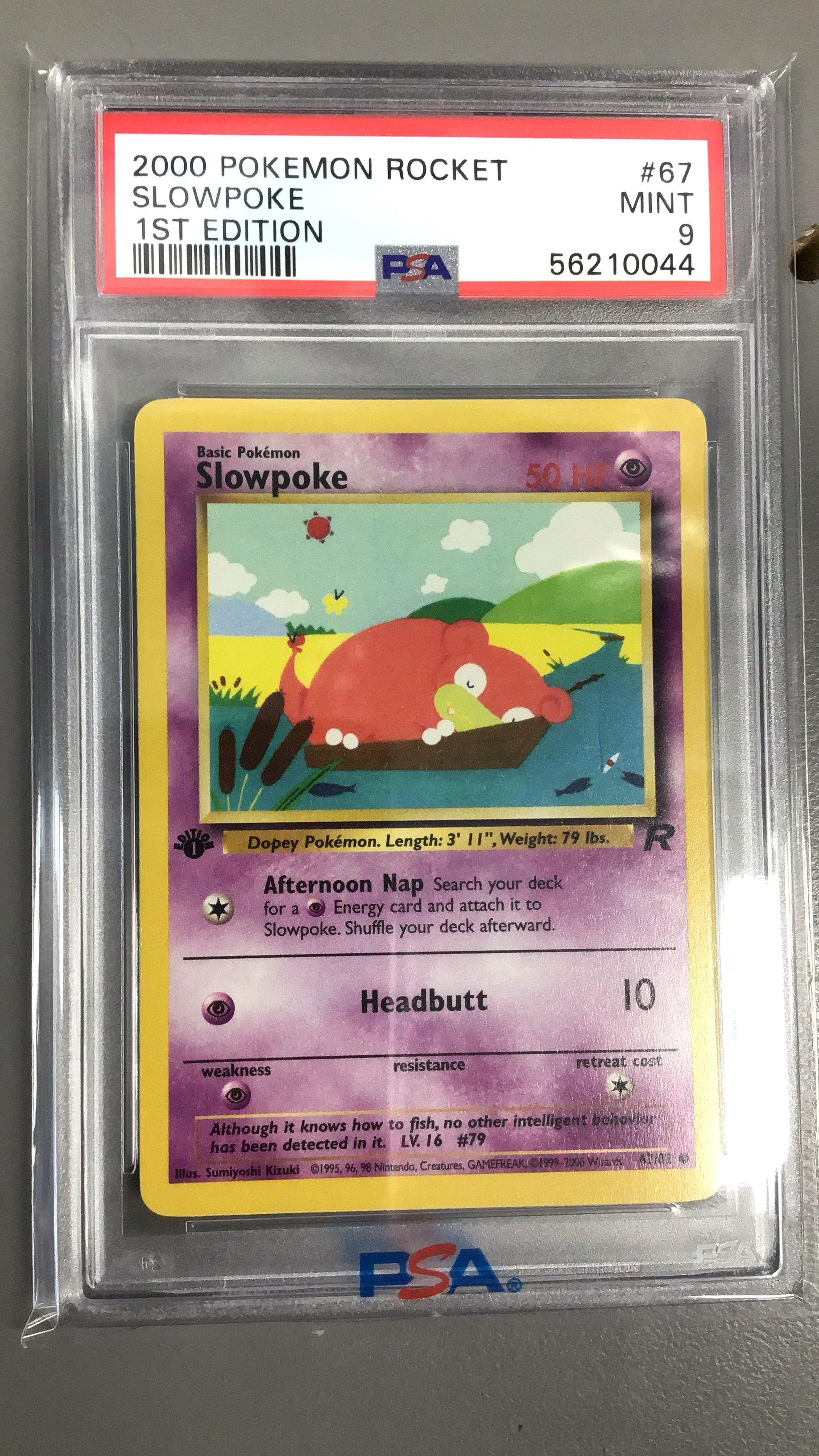 2000 Pokemon Rocket 67 Slowpoke PSA 9