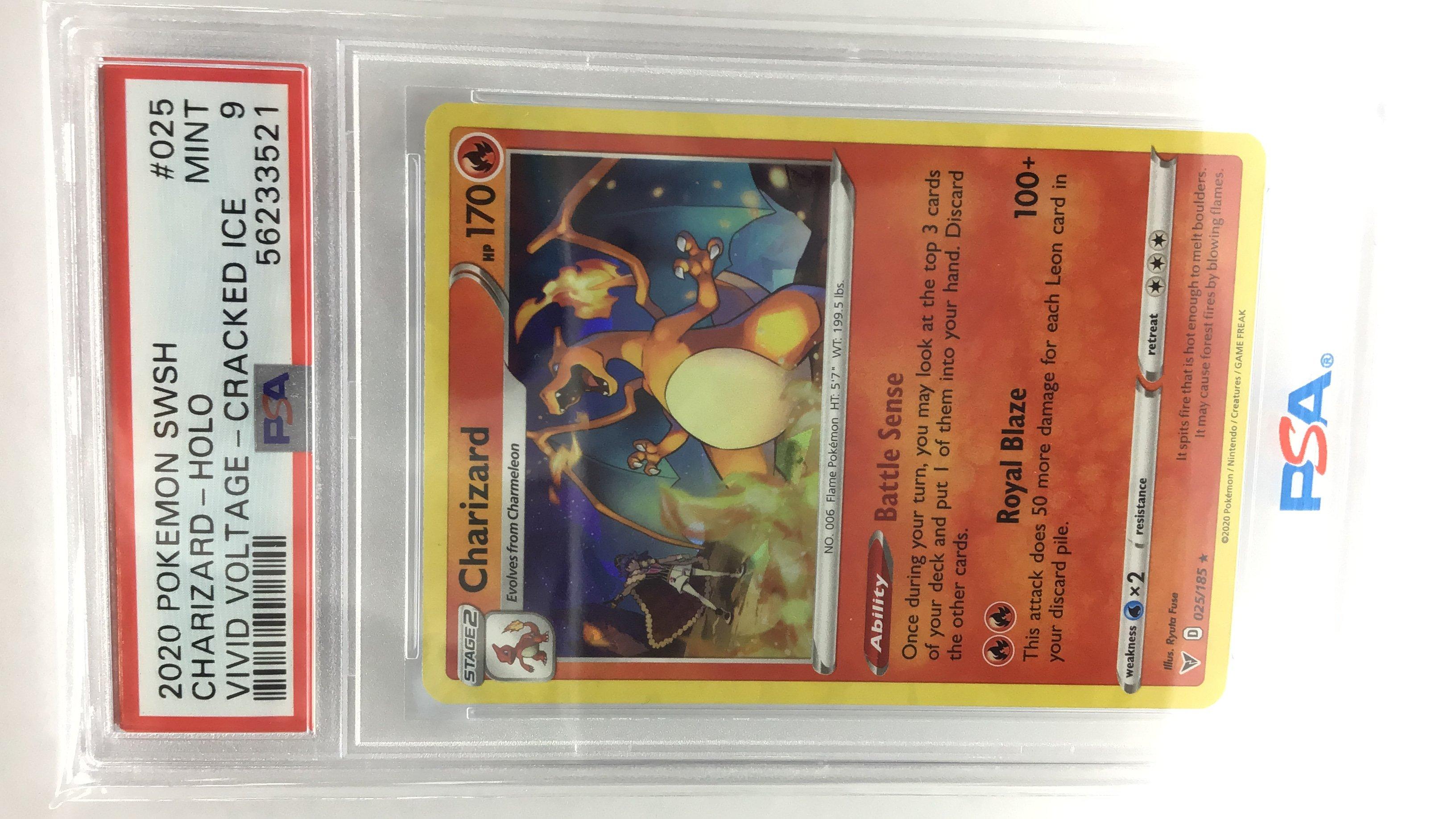 2020 Pokemon Sword & Shield Vivid Voltage 025 Charizard-holo Cracked Ice  PSA 9 Graded Card | GameStop