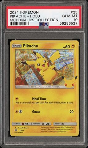 2021 Pokemon Mcdonald's Collection 25 Pikachu-holo PSA 10 Graded