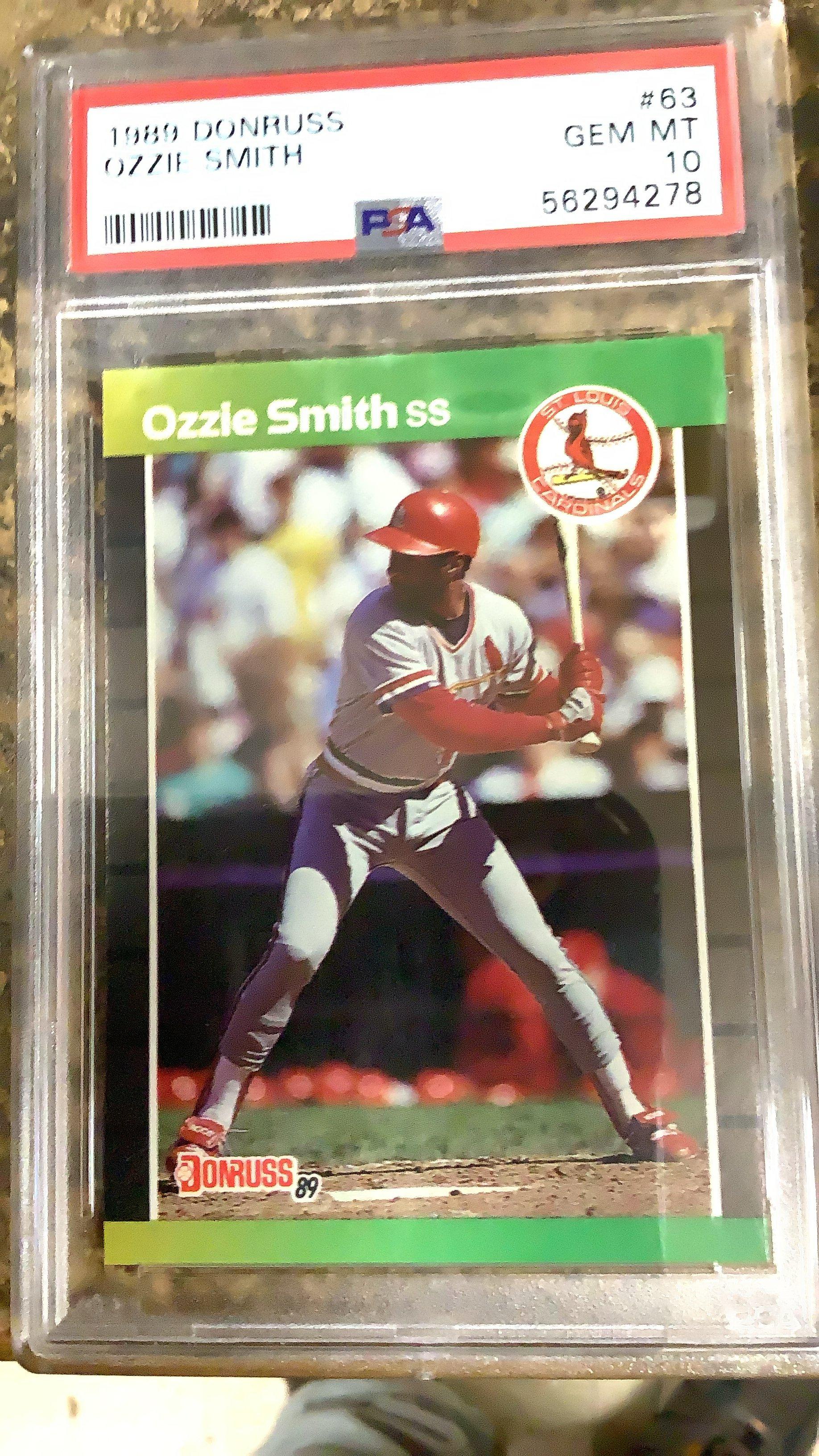 1989 Donruss 63 Ozzie Smith PSA 10