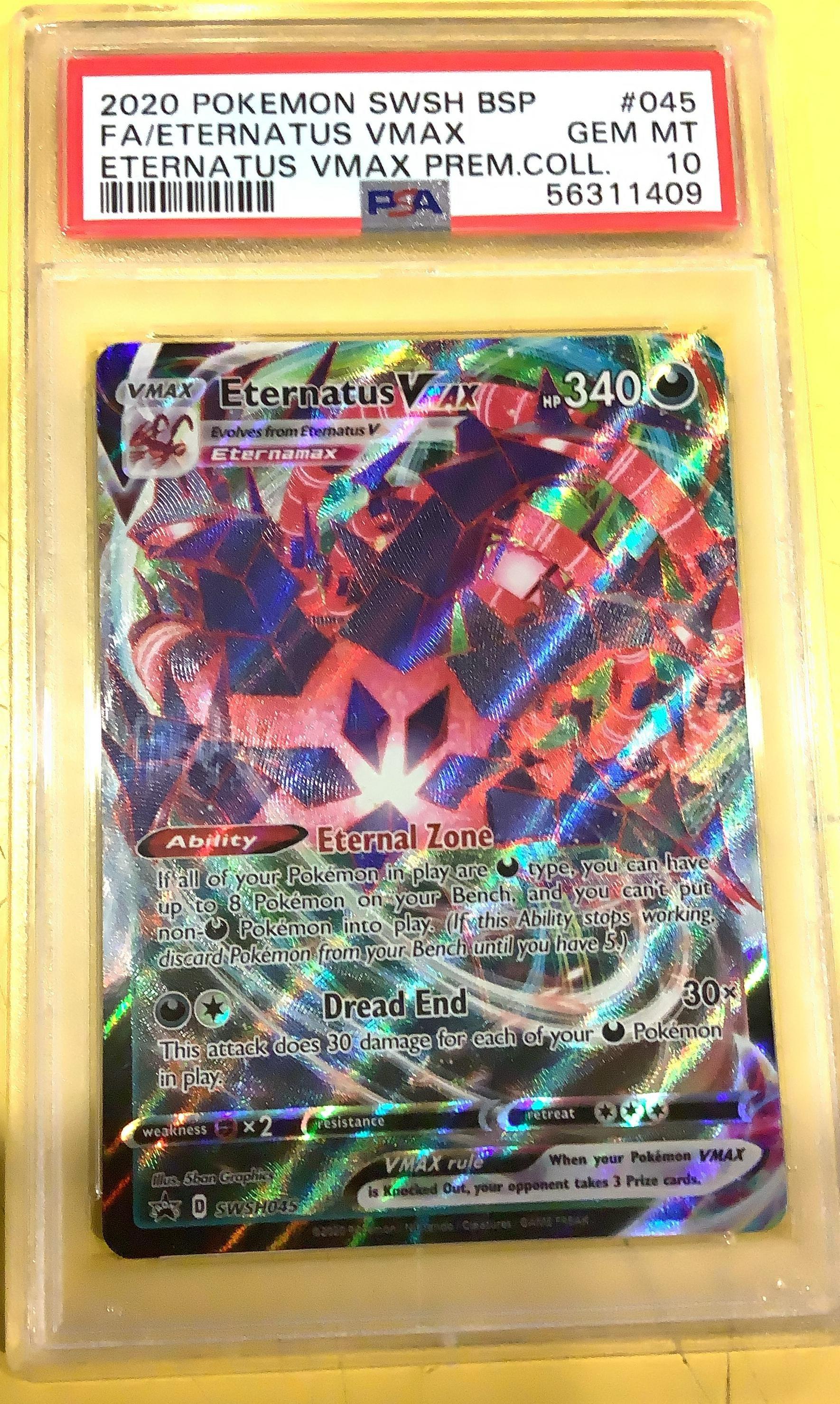 2020 Pokemon Swsh Black Star Promo 045 Full Art/eternatus Vmax Eternatus Vmax Premium Collection PSA 10