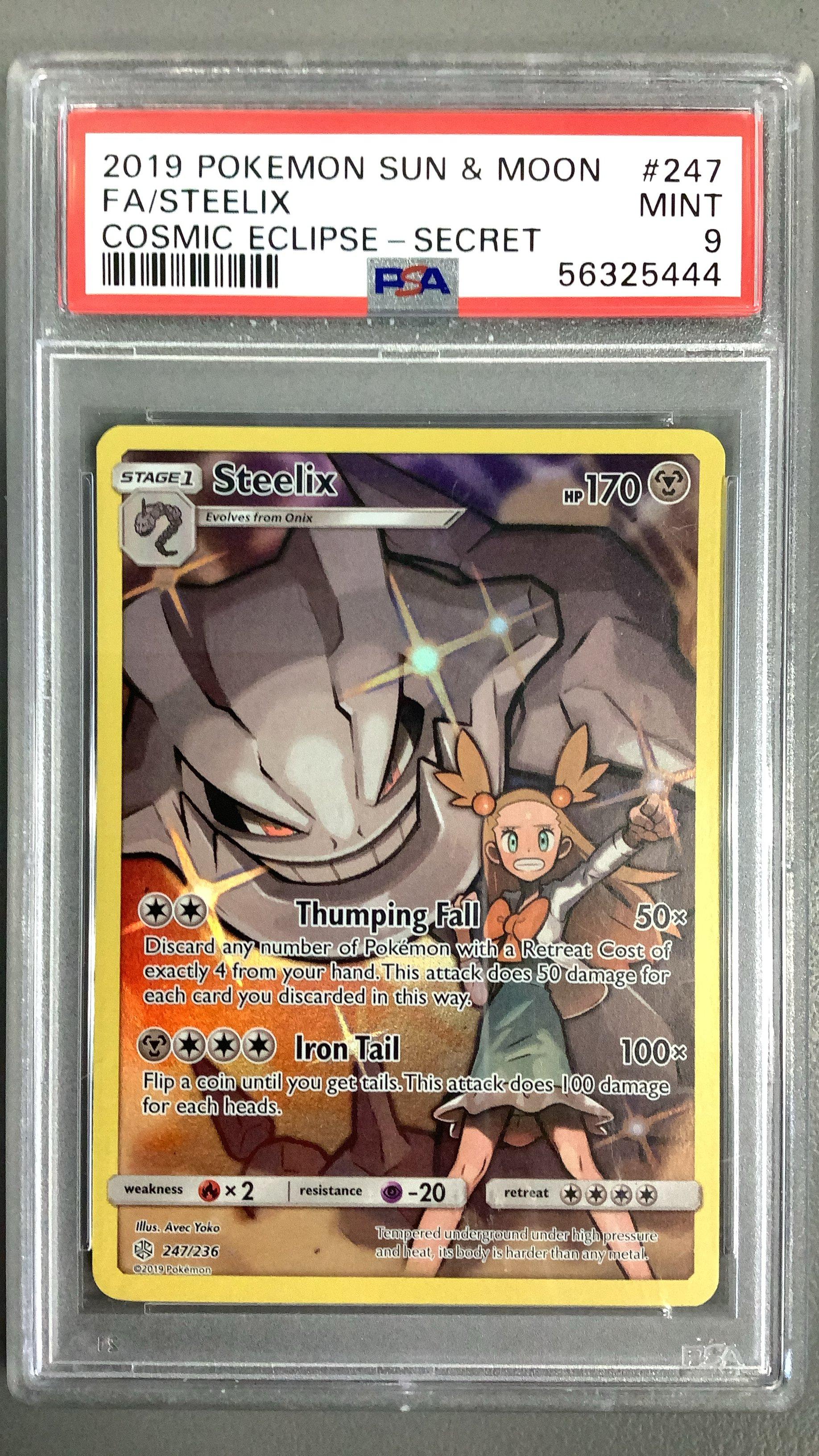 2019 Pokemon Sun & Moon Cosmic Eclipse 247 Fa/steelix PSA