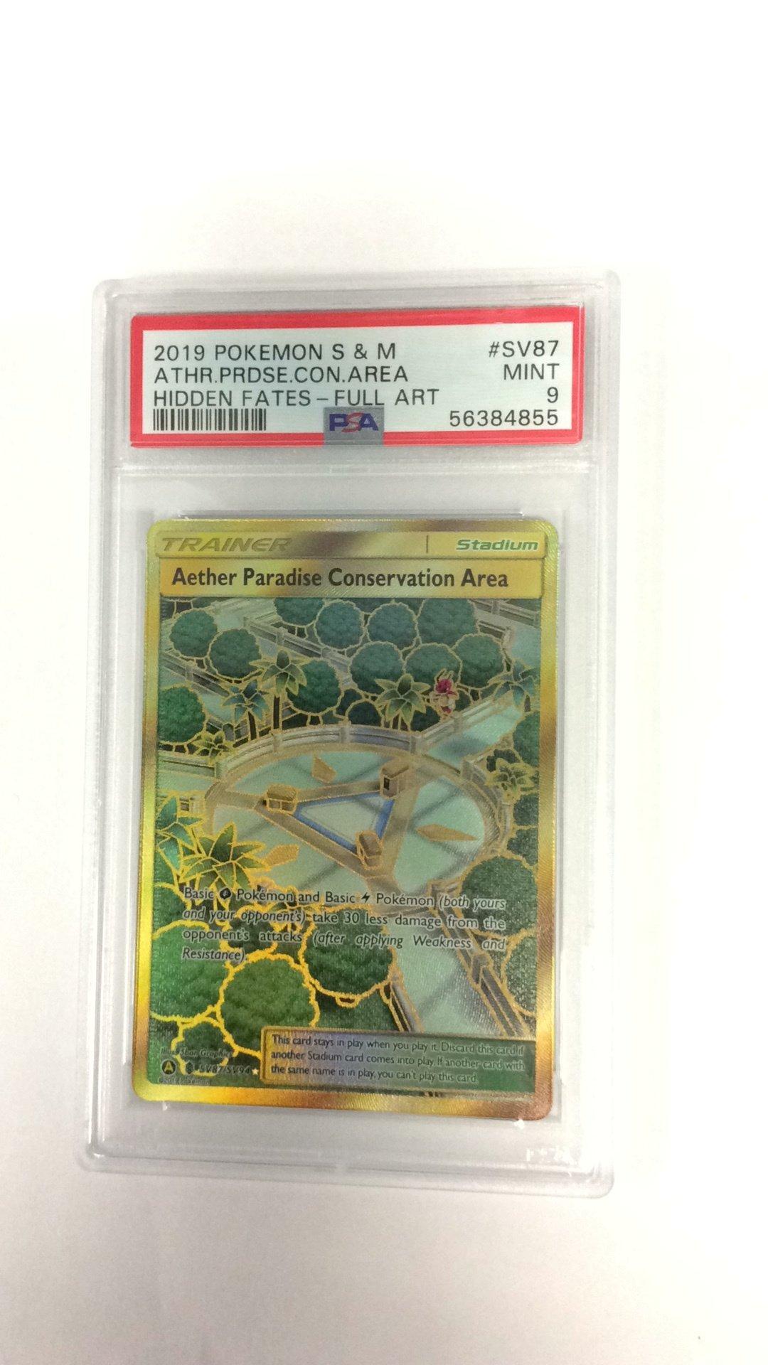 2019 Pokemon Sun & Moon Hidden Fates #SV87 Full Art/aether Paradise Conservation Area PSA 9 -  The Pokemon Company International