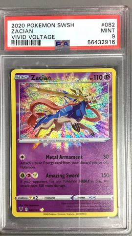 2020 Pokemon Sword & Shield Vivid Voltage 082 Zacian PSA 9 | GameStop