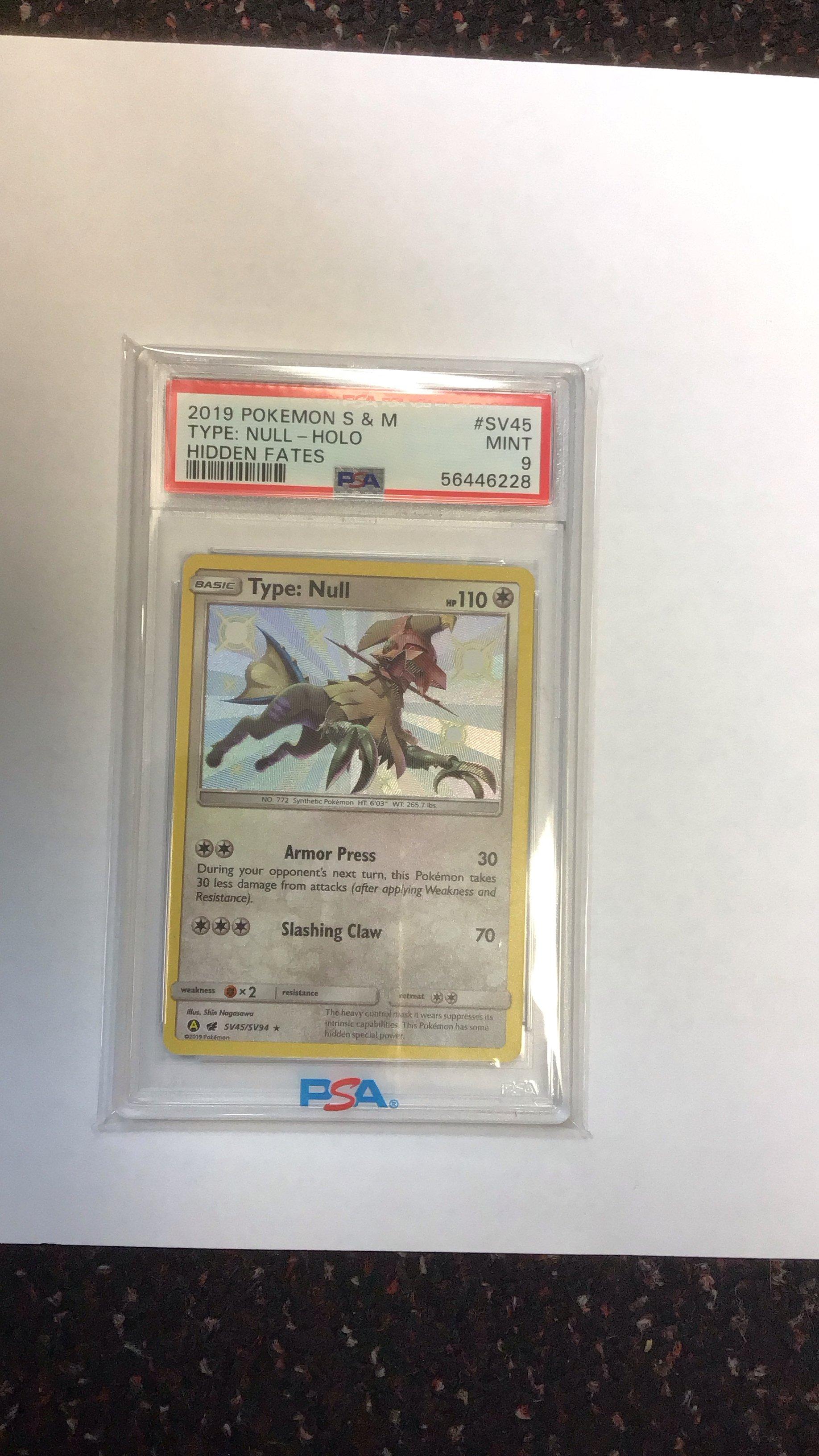 2019 Pokemon Sun & Moon Hidden Fates Sv45 Type: Null-holo PSA 9 Graded Card  | GameStop