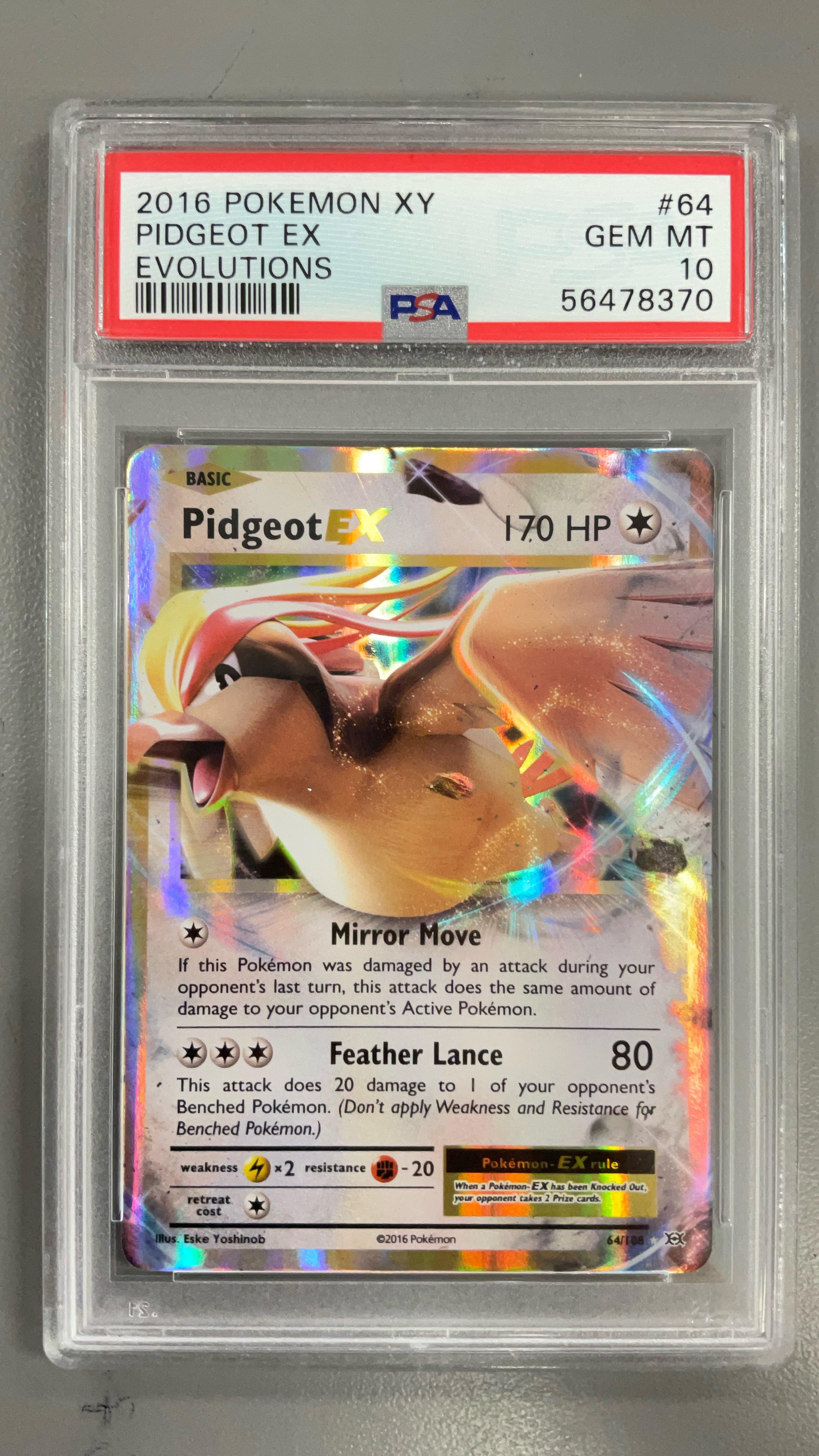 2016 Pokemon Xy Evolutions 64 Pidgeot Ex PSA 10 | GameStop