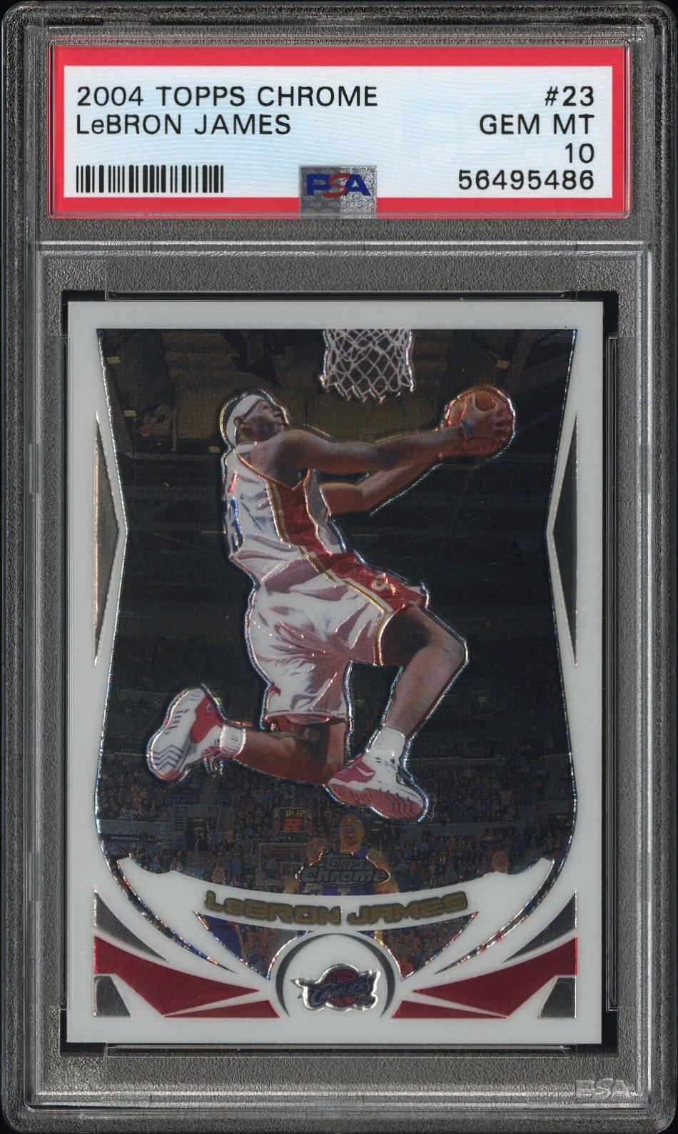 2004 Topps Chrome 23 Lebron James PSA 10 Graded Card | GameStop