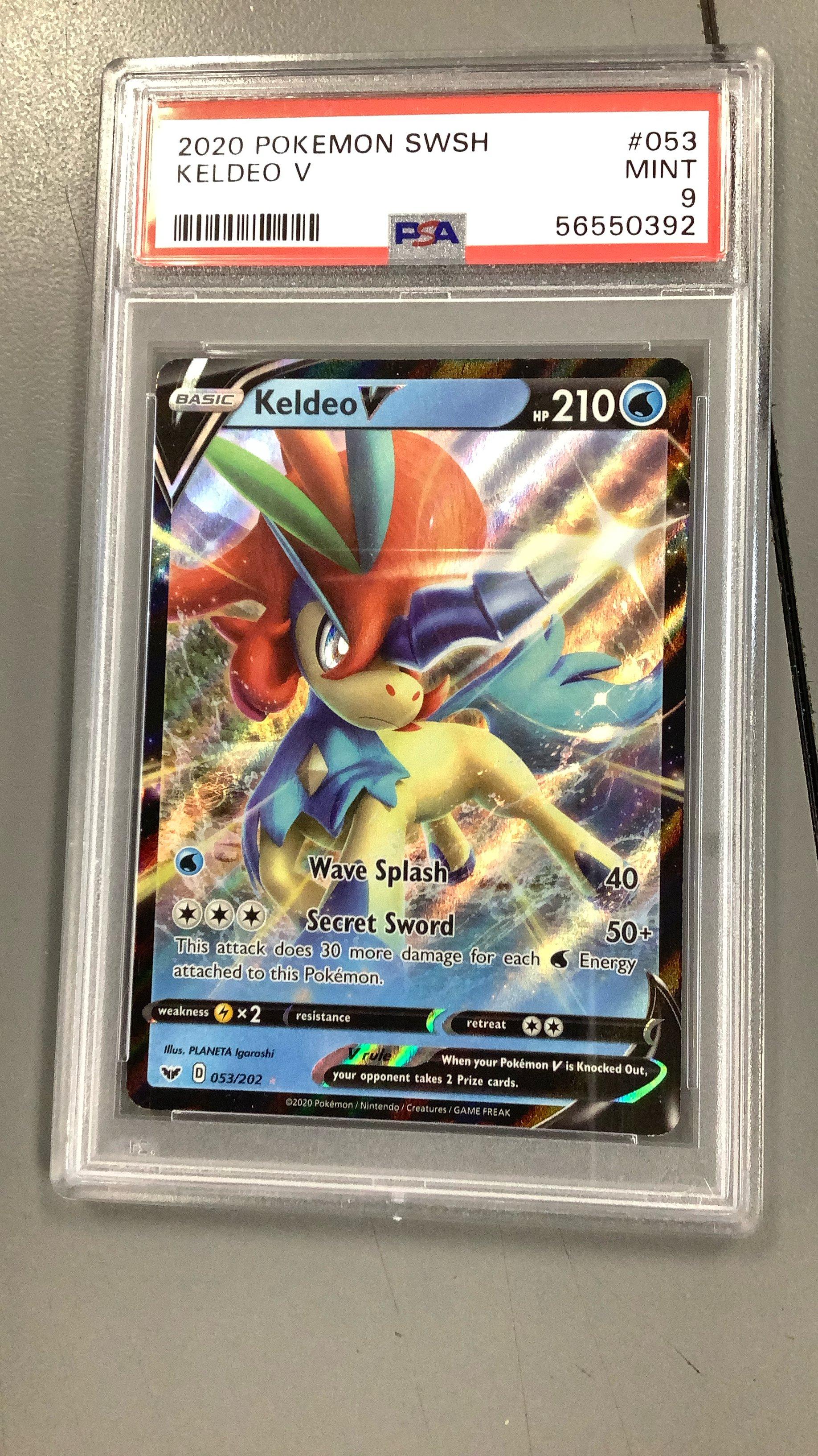 keldeo v pokemon card Pokemon TCG - Keldeo V Sword & Shield Full Art Holo Card 053/202
