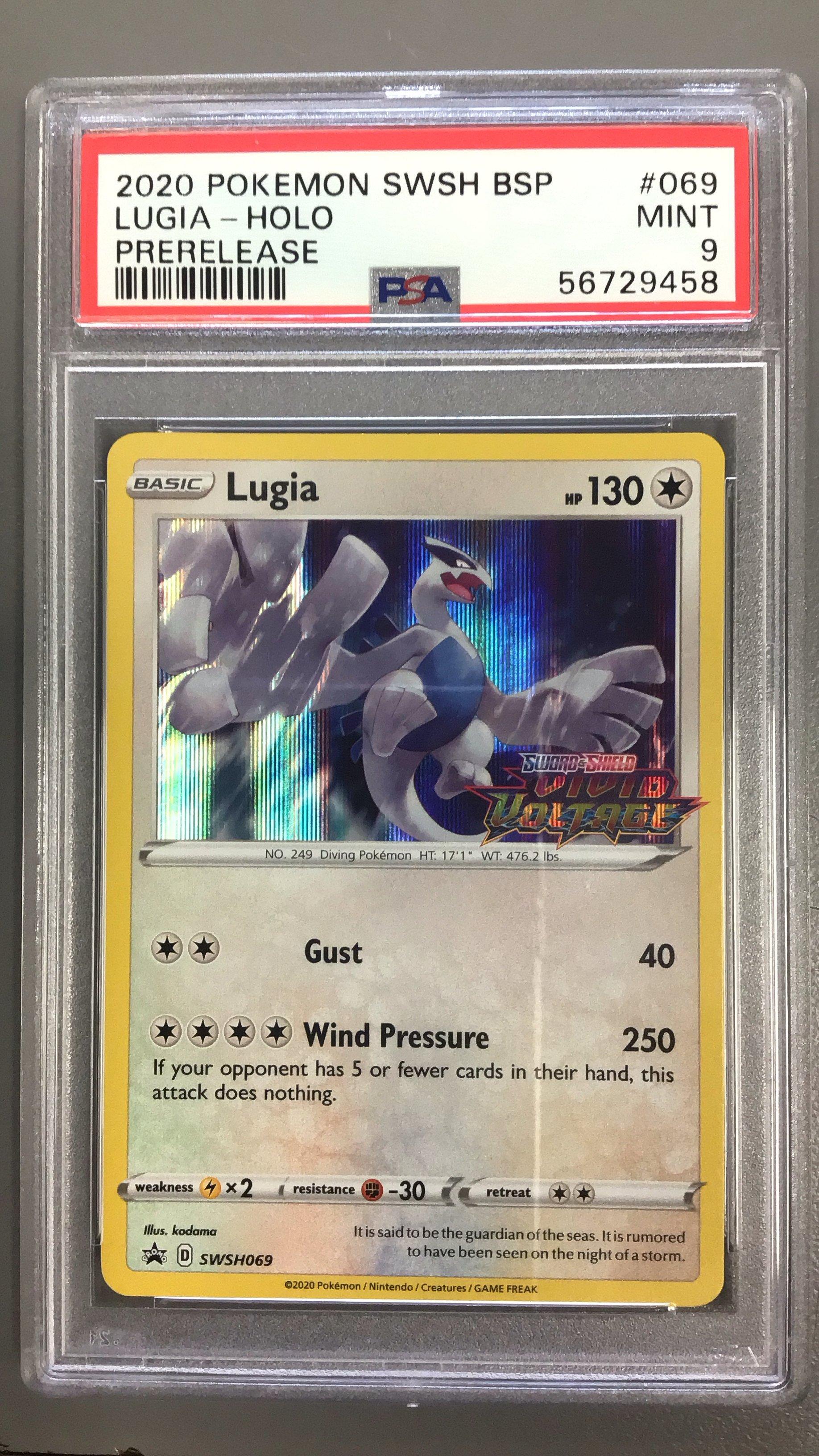 2020 Pokemon Swsh Black Star Promo 069 Lugia-holo Prerelease PSA 9