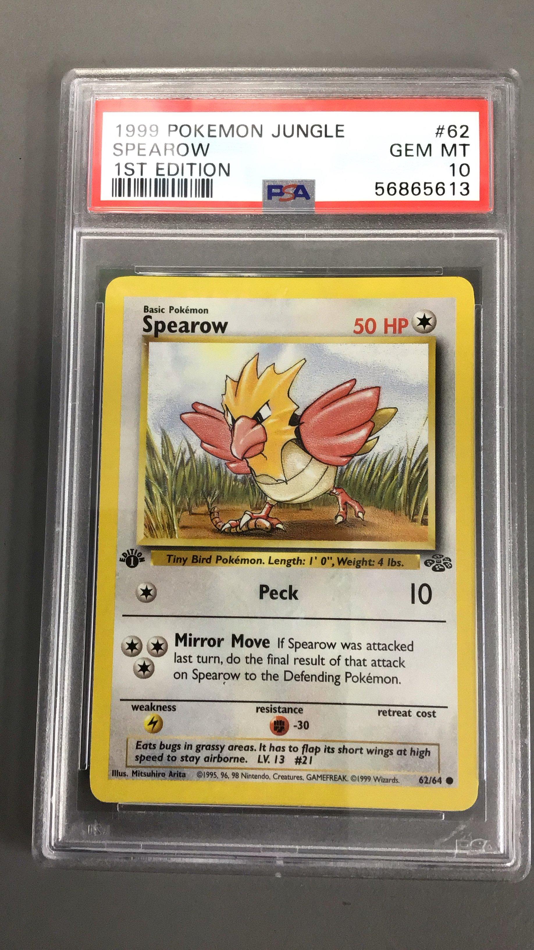 1999 Pokemon Jungle 62 Spearow PSA