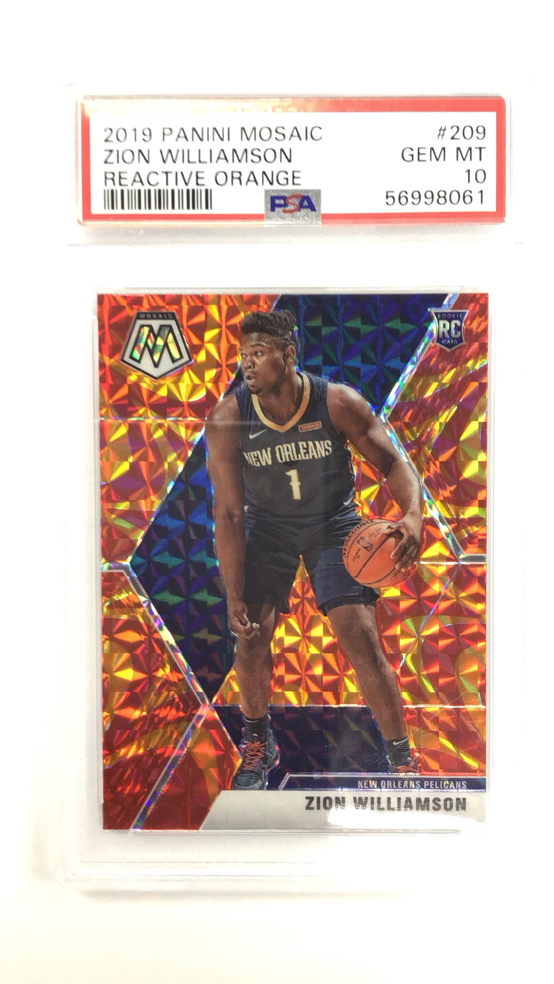 Zion WilliamsonMosaicReactive Orangeザイオン 2019-20 Mosaic Reactive Orange #209 Zion Williamson RC PSA