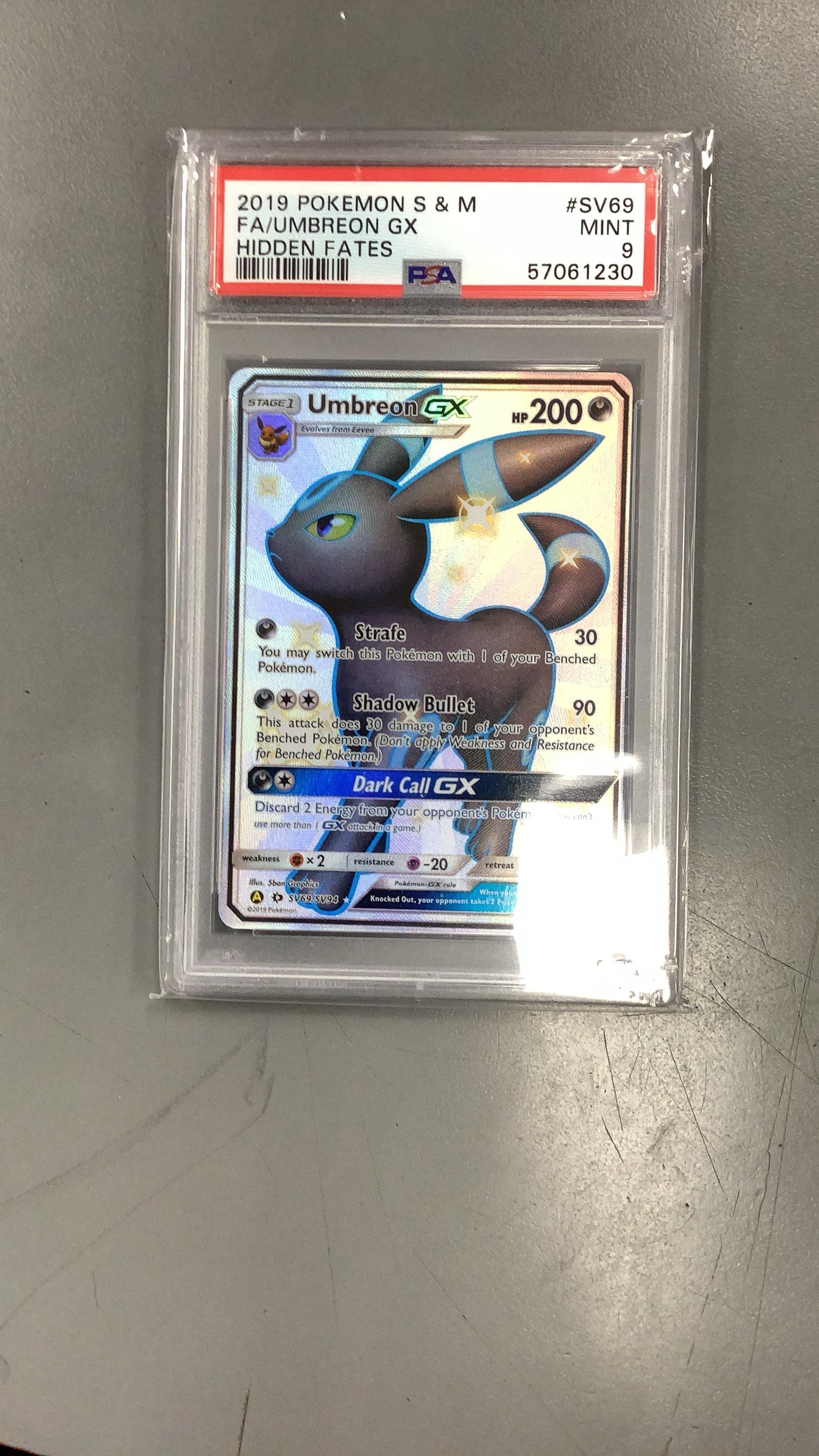 【PSA9】アゲハント 2019 Pokemon Sun & Moon Hidden Fates Sv69 Full Art/umbreon Gx PSA